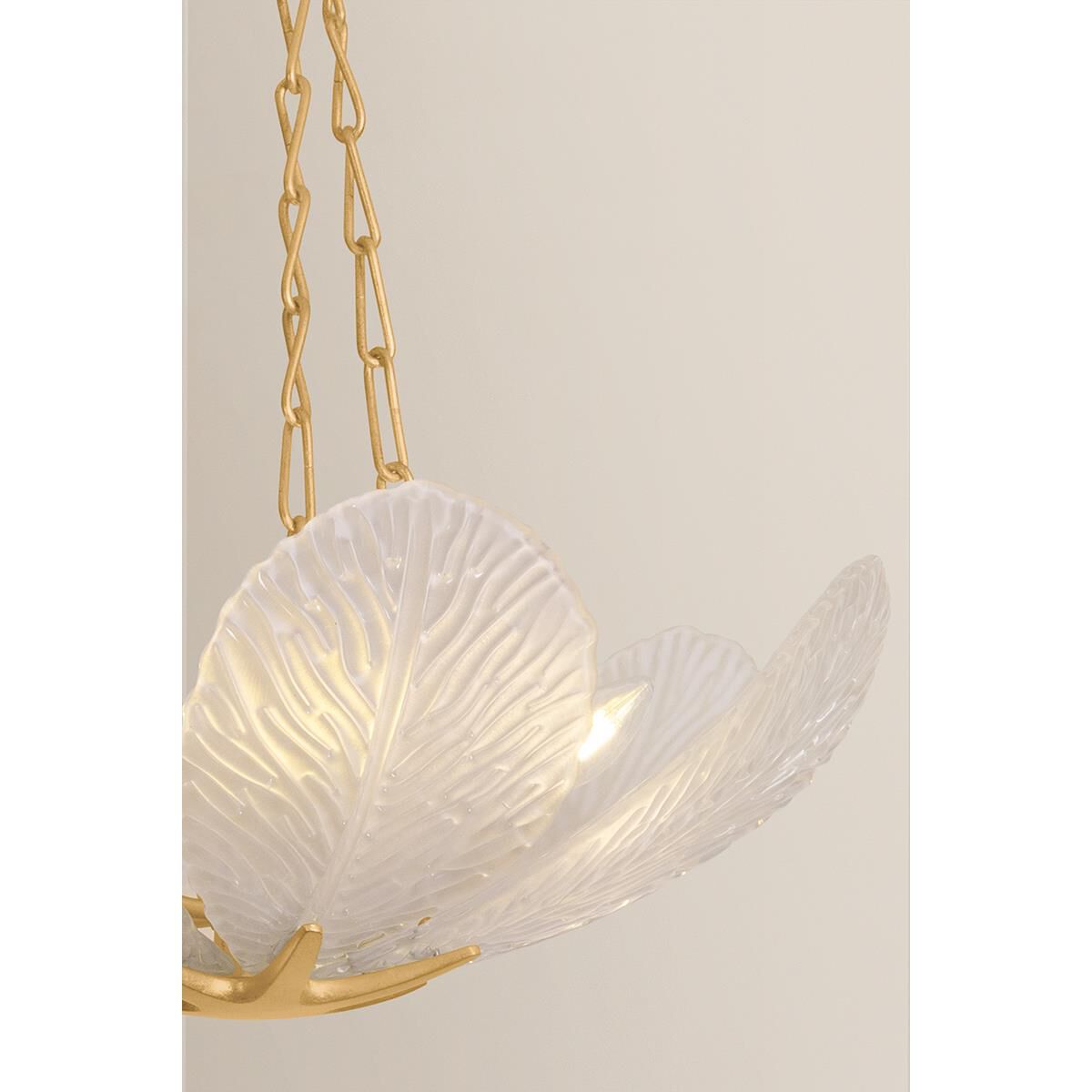 Shown in Vintage Gold Leaf finish and Piastre glass