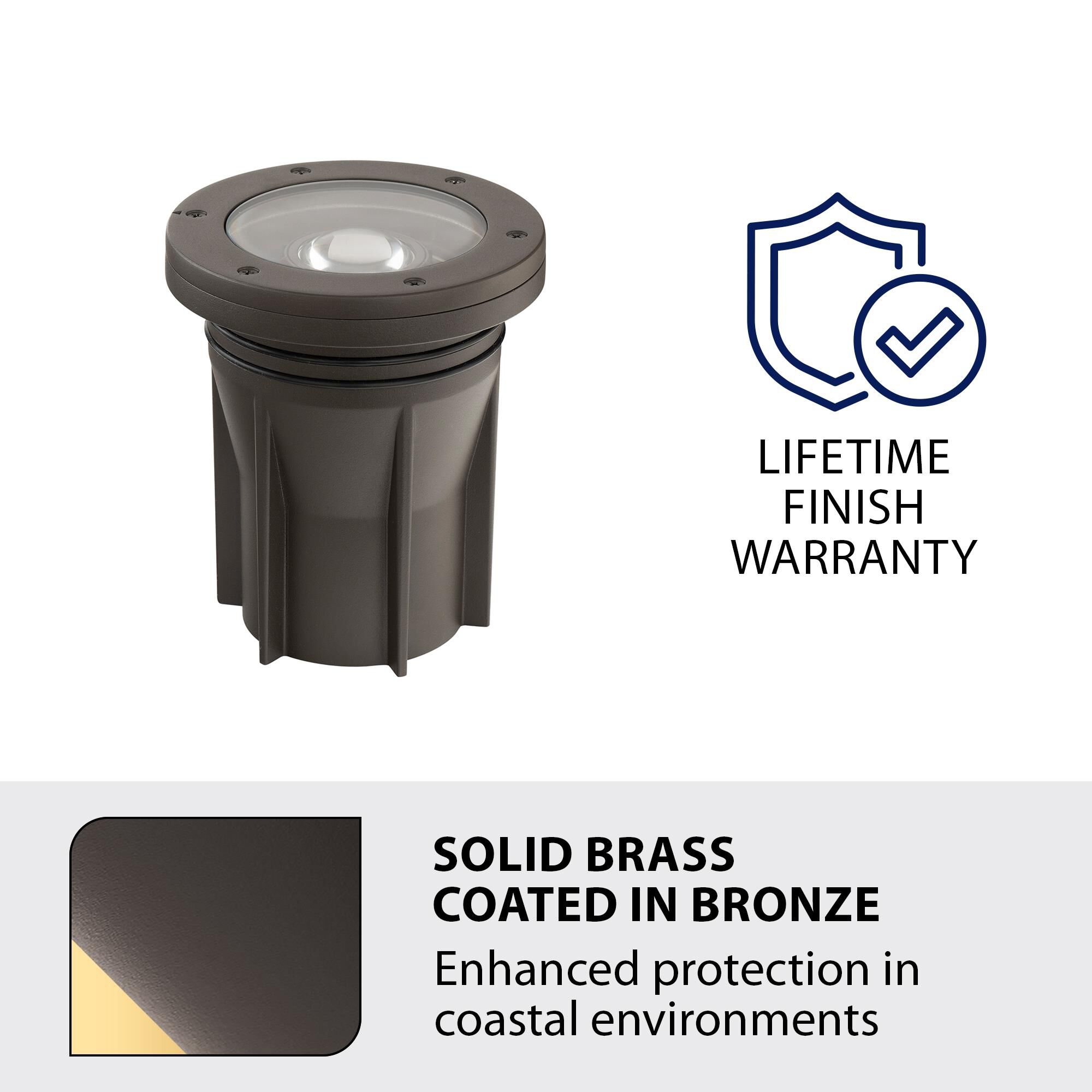 Shown in Solid Brass Coated In Bronze finish