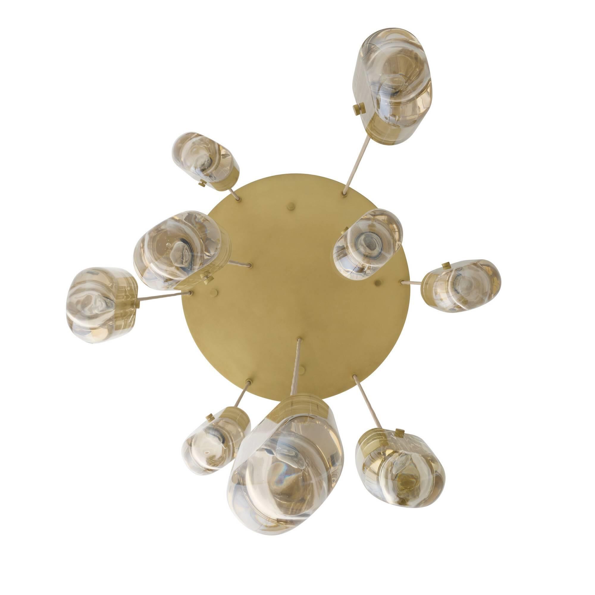 Shown in Champagne and Antique Brass finish