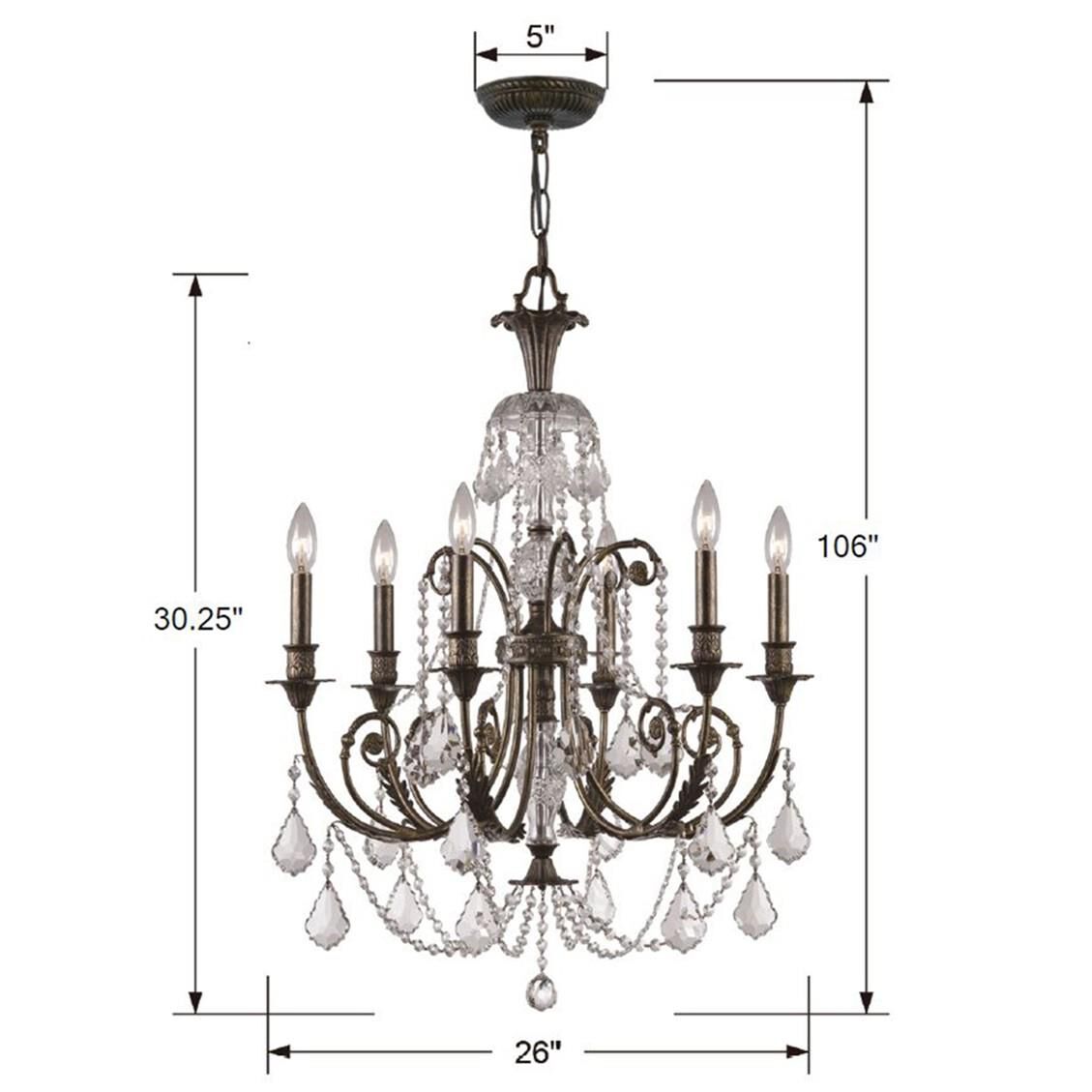 Shown in English Bronze finish and Swarovski Spectra Crystal crystal