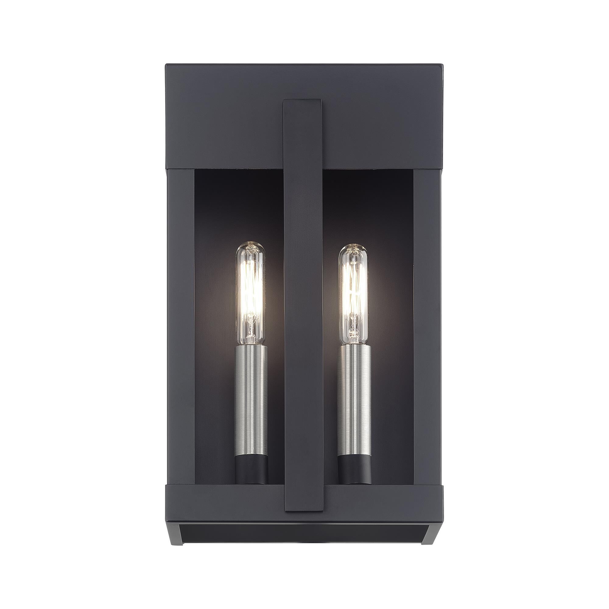 Shown in Black with Brushed Nickel Candles finish and Clear glass