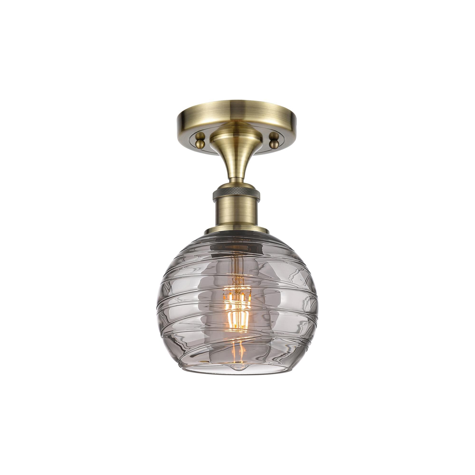 Bruno Marashlian Athens Deco Swirl 6 Inch Semi Flush Mount by Innovations Lighting