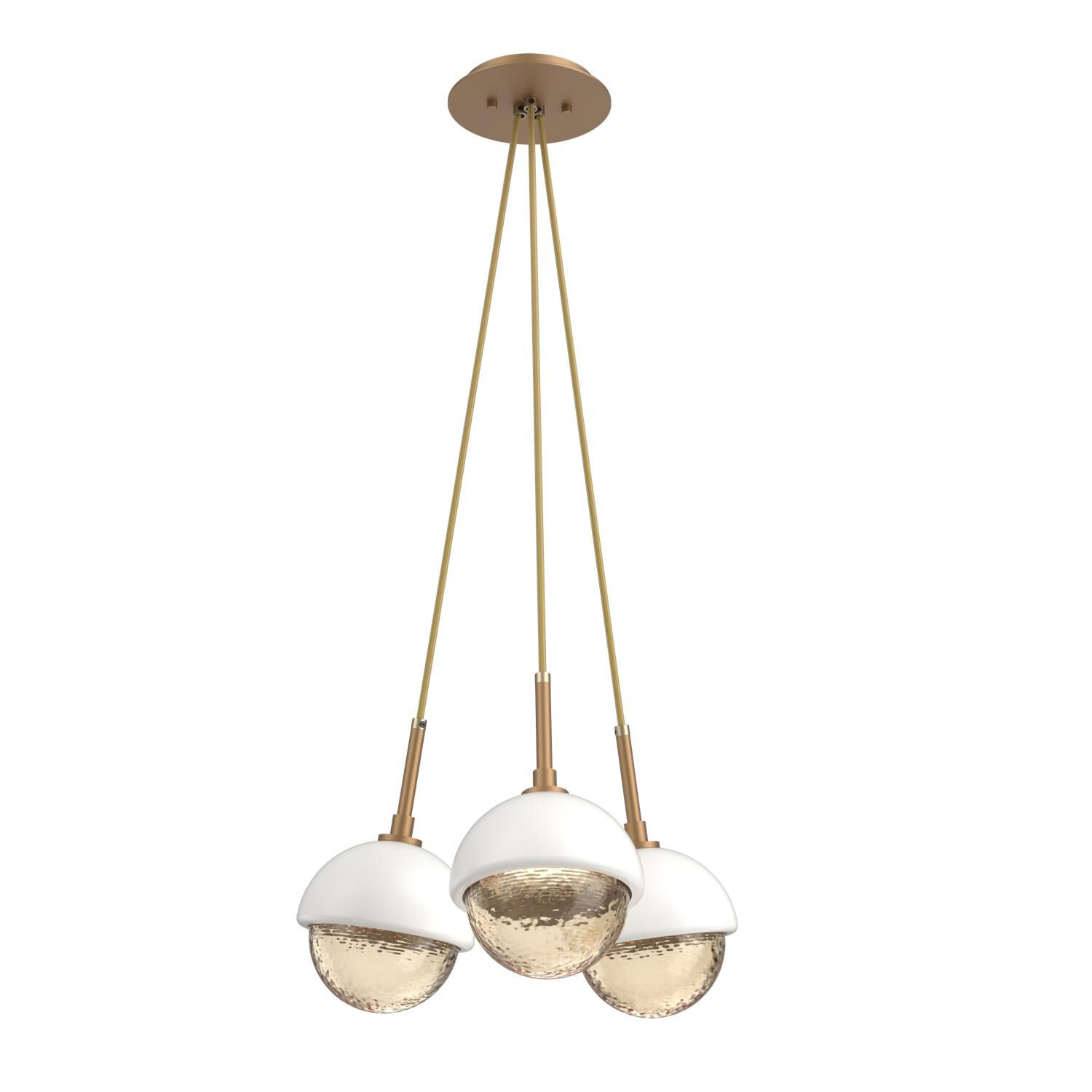 Shown in Novel Brass finish and Amber glass and Salt White accent