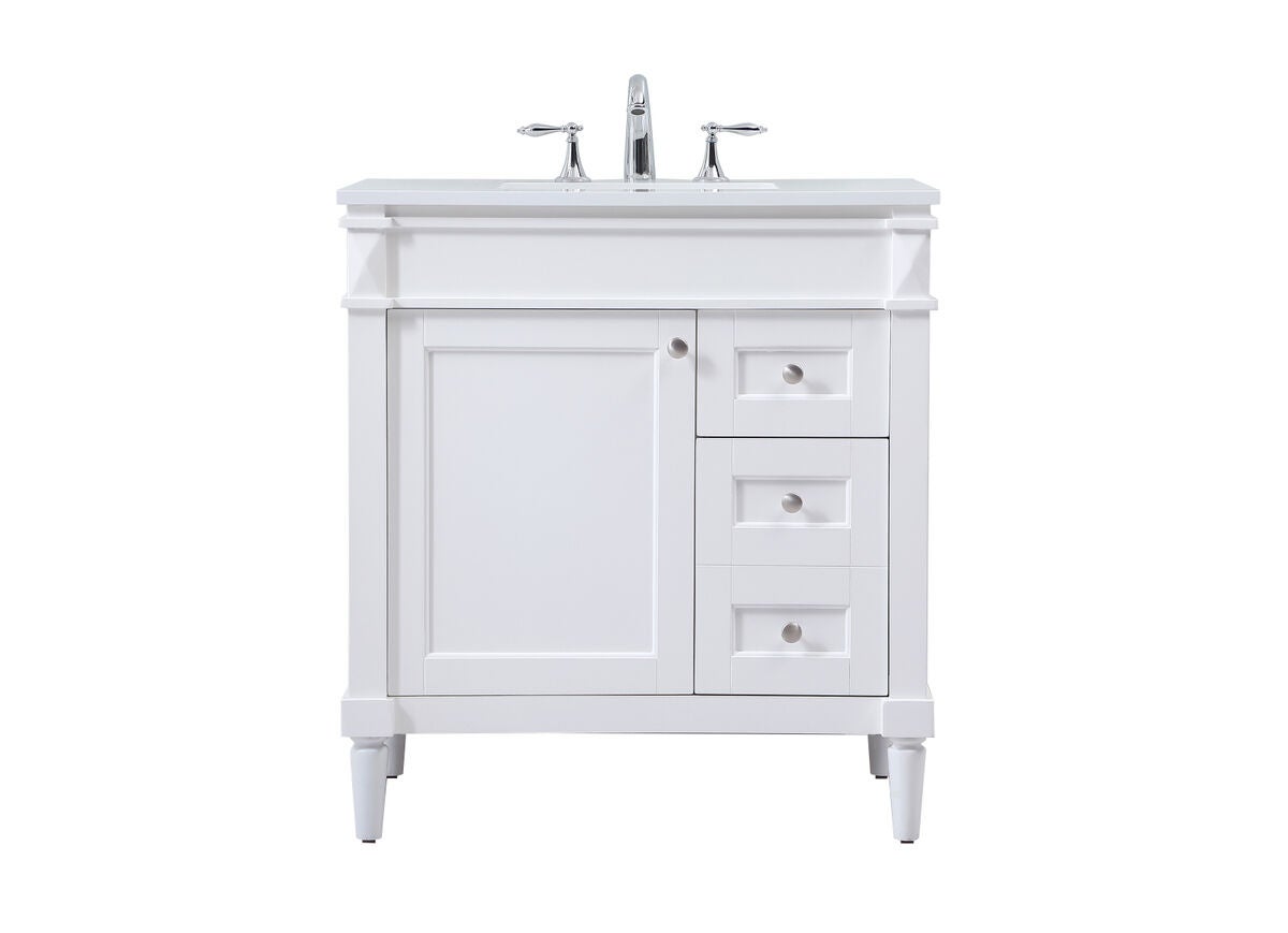 Shown in White finish