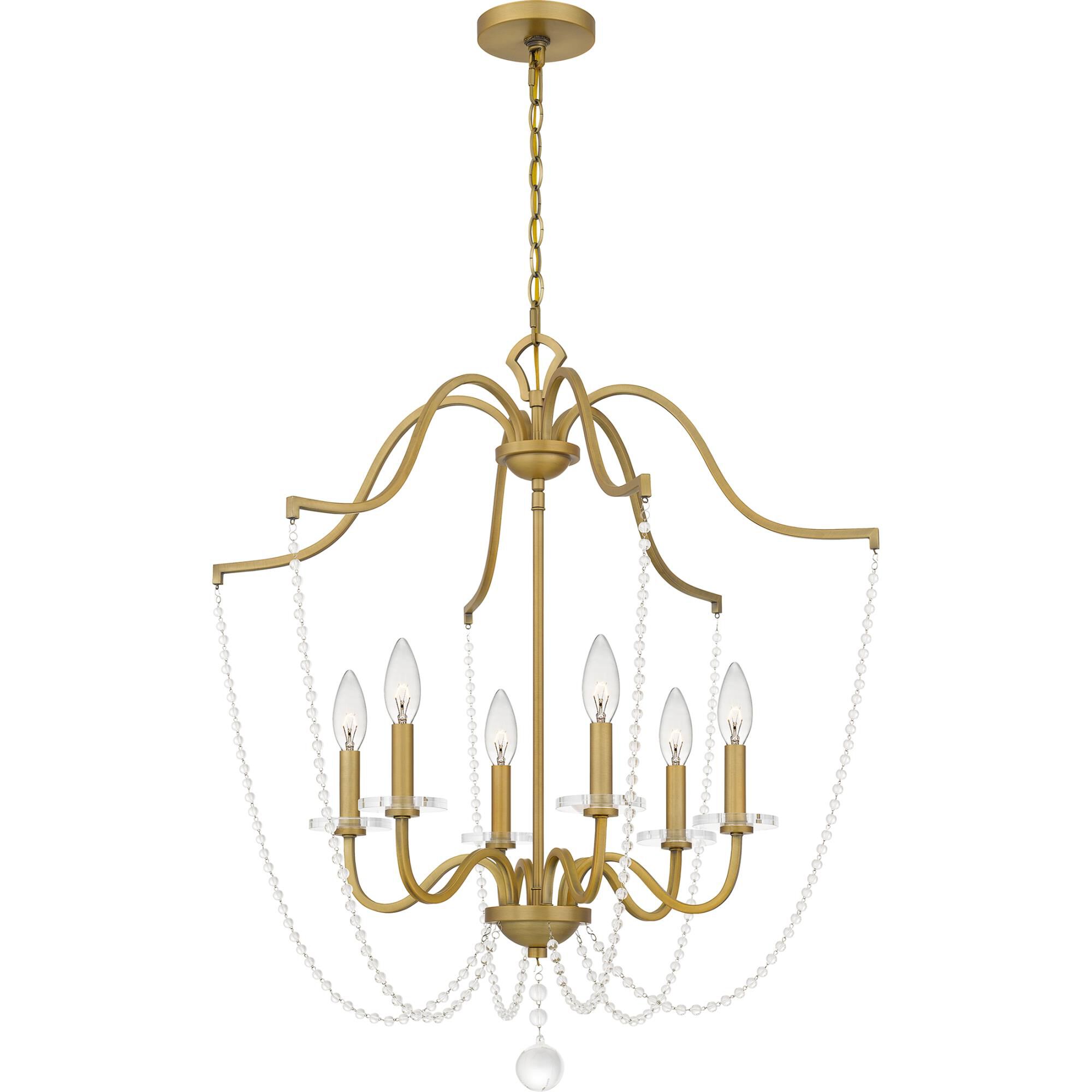 Sunday 28 Inch 6 Light Chandelier by Quoizel