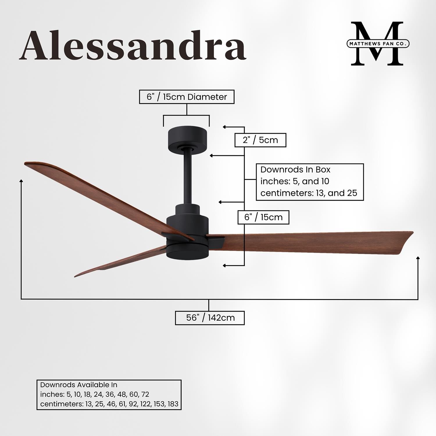 Alessandra 56 Inch Ceiling Fan by Matthews Fan Company