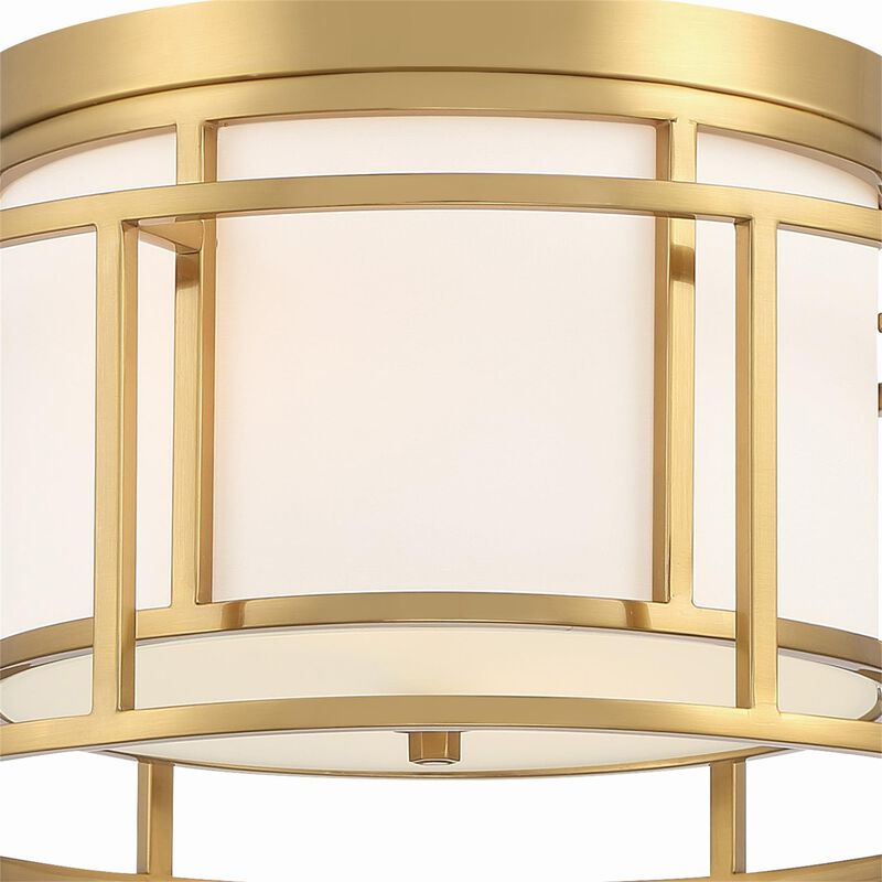 Hulton 15 Inch 2 Light Flush Mount by Crystorama