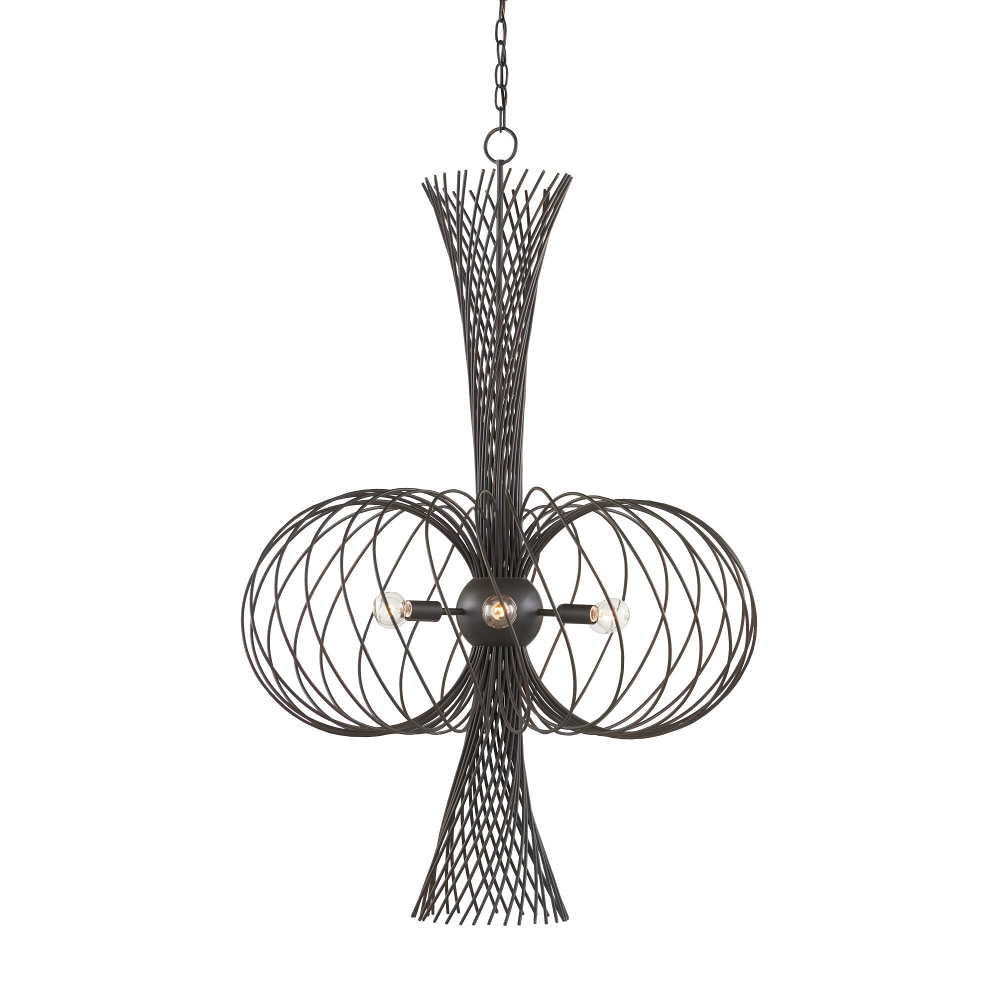 Akio 29 Inch 6 Light Chandelier by Currey and Company