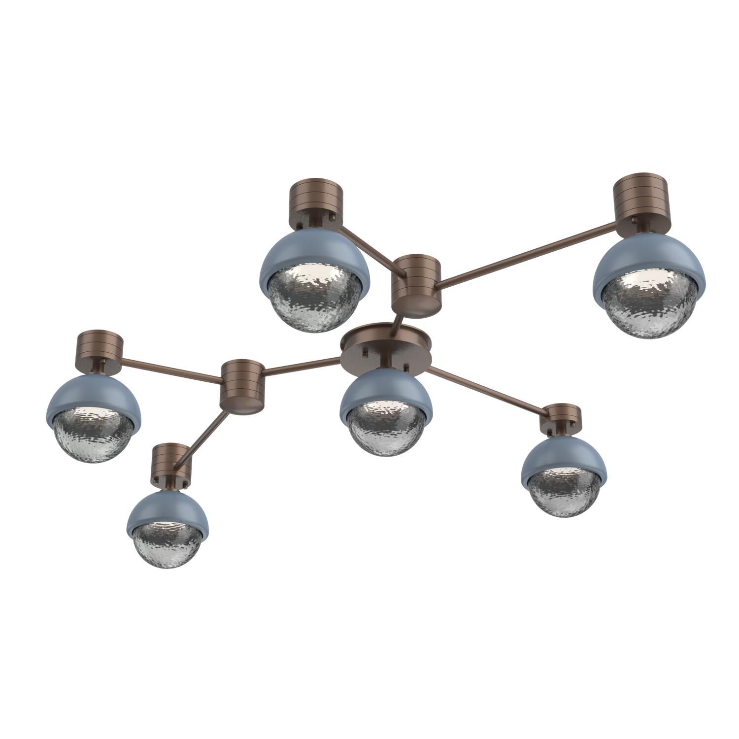 Levi Wilson Cabochon 41 Inch Flush Mount by Hammerton Studio