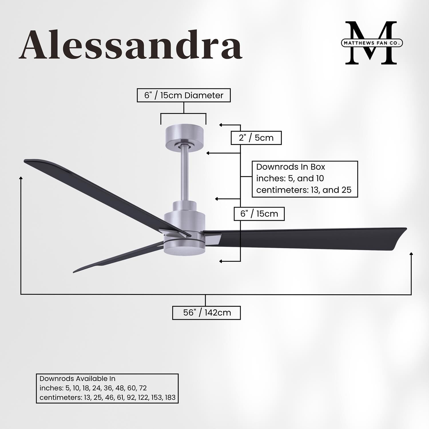 Alessandra 56 Inch Ceiling Fan by Matthews Fan Company