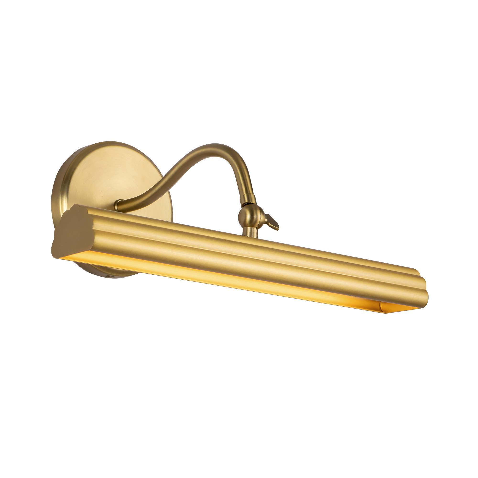 Shown in Brushed Gold finish and Frosted Acrylic Diffuser glass and Aluminum shade