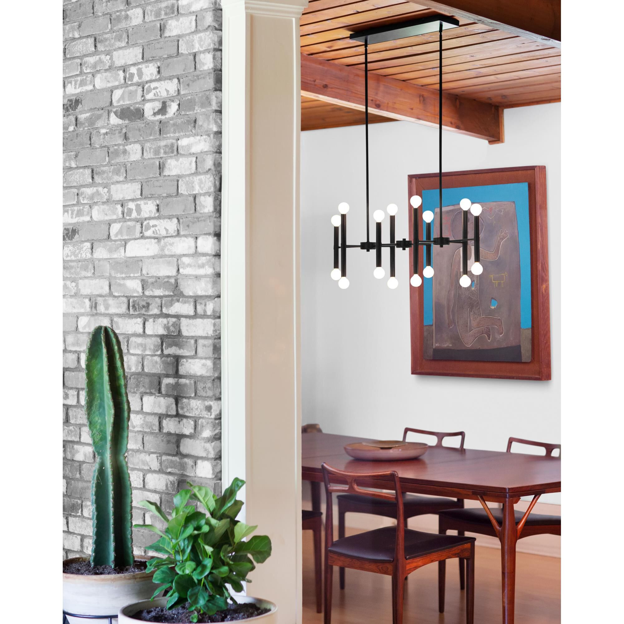 Millie 39 Inch 16 Light Linear Suspension Light by Lark