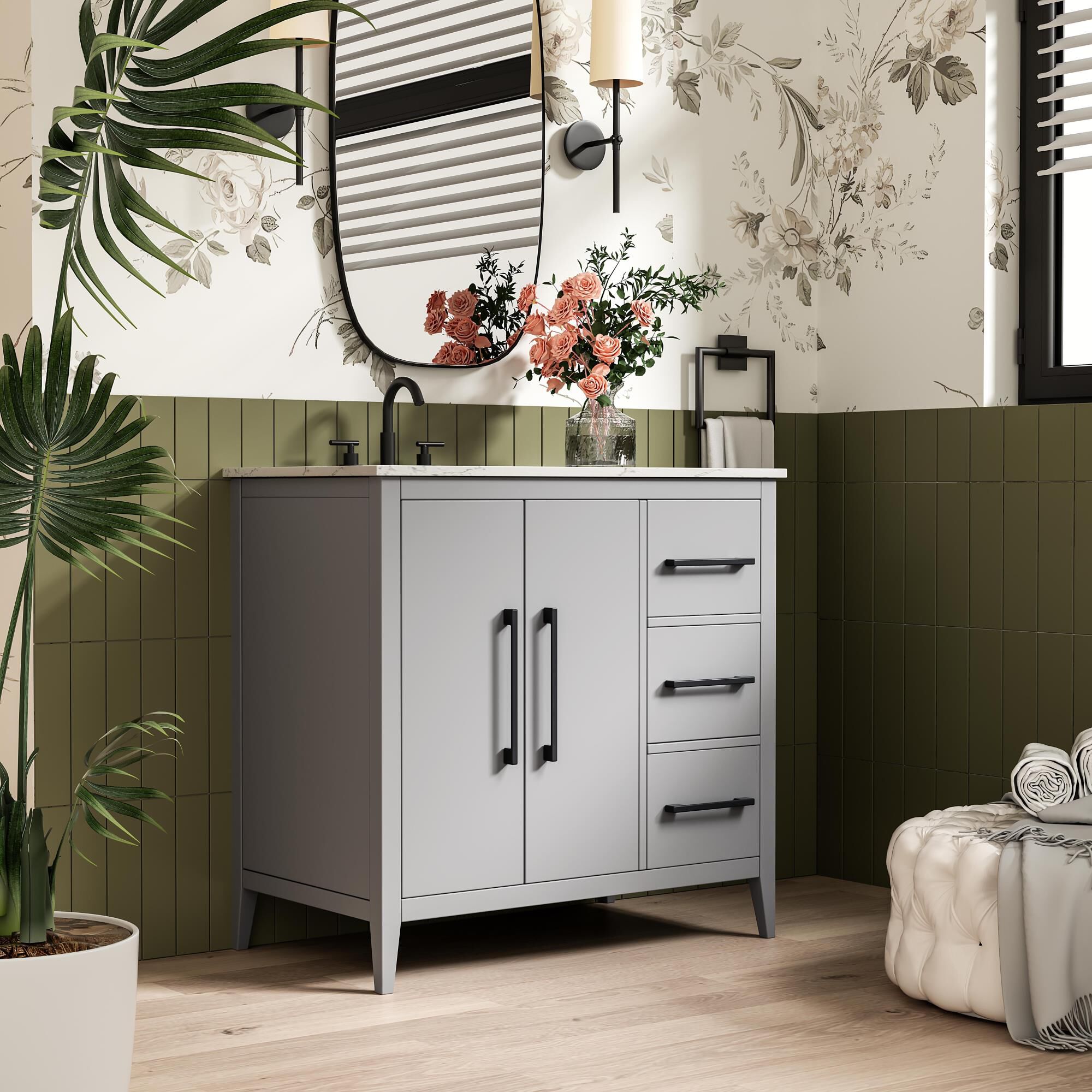 Shown in Grey finish