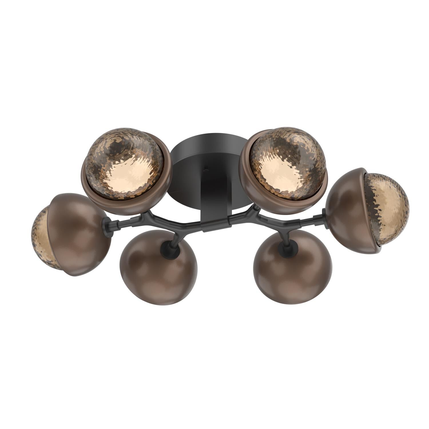 Shown in Matte Black finish and Bronze glass and Burnished Bronze accent
