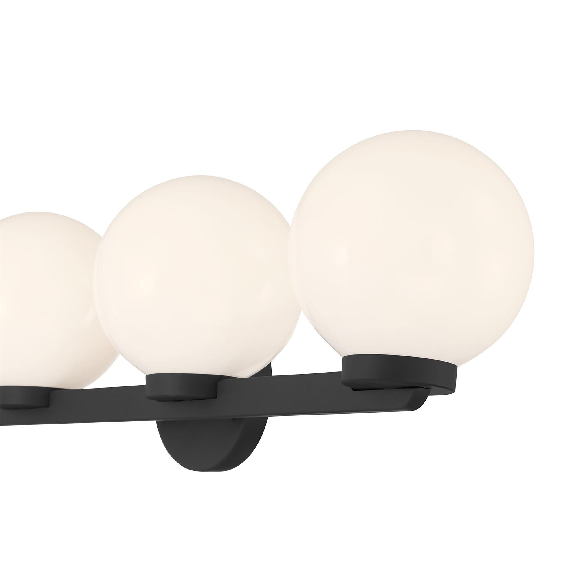 Shown in Matte Black finish and Shiny Opal glass