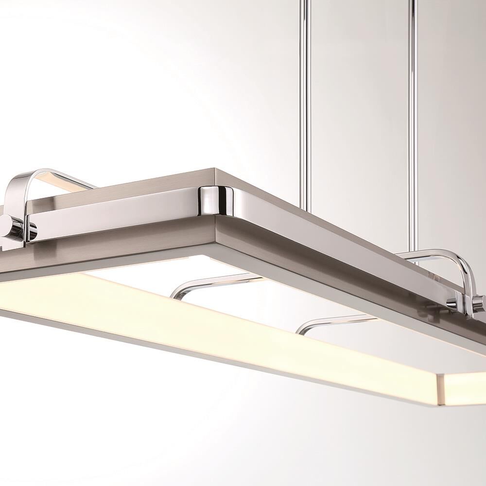 Shown in Chrome and Nickel finish and Frosted glass