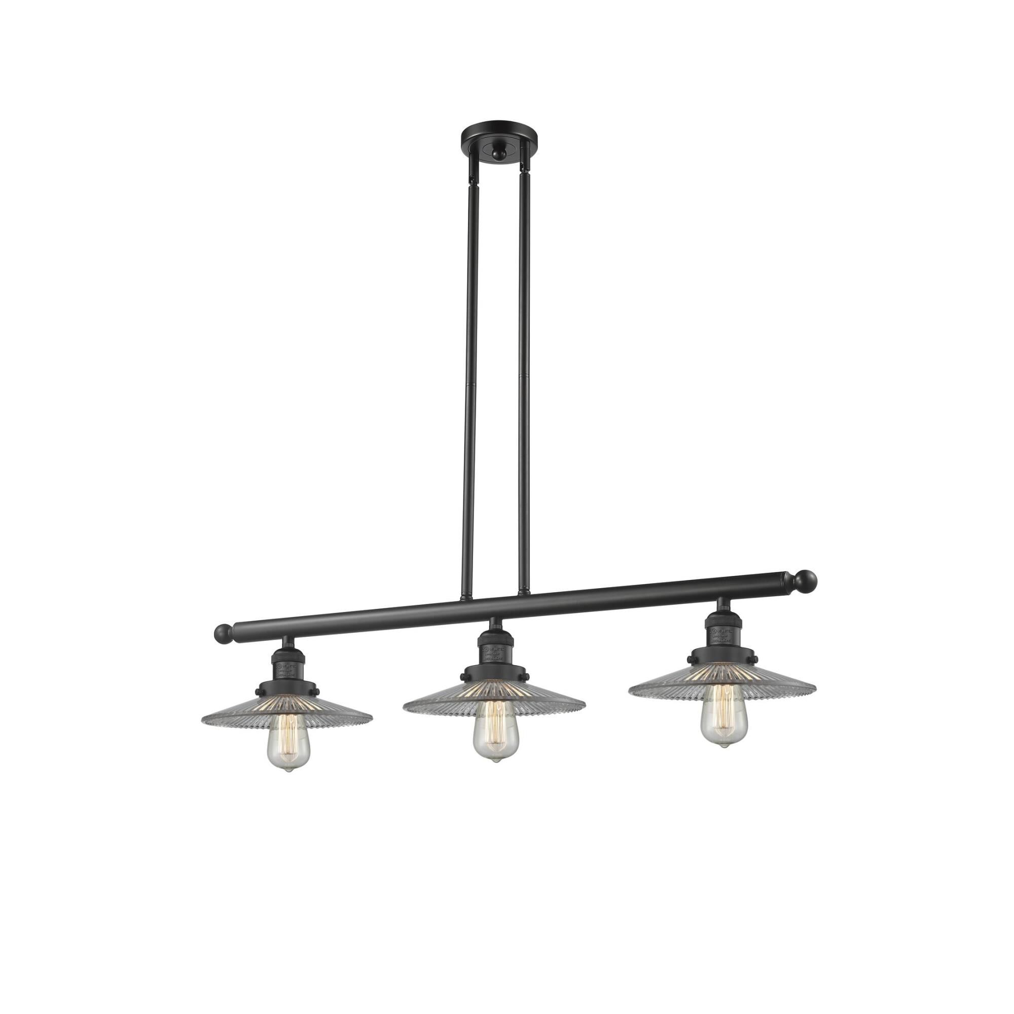 Bruno Marashlian Halophane 36 Inch 3 Light Linear Suspension Light by Innovations Lighting