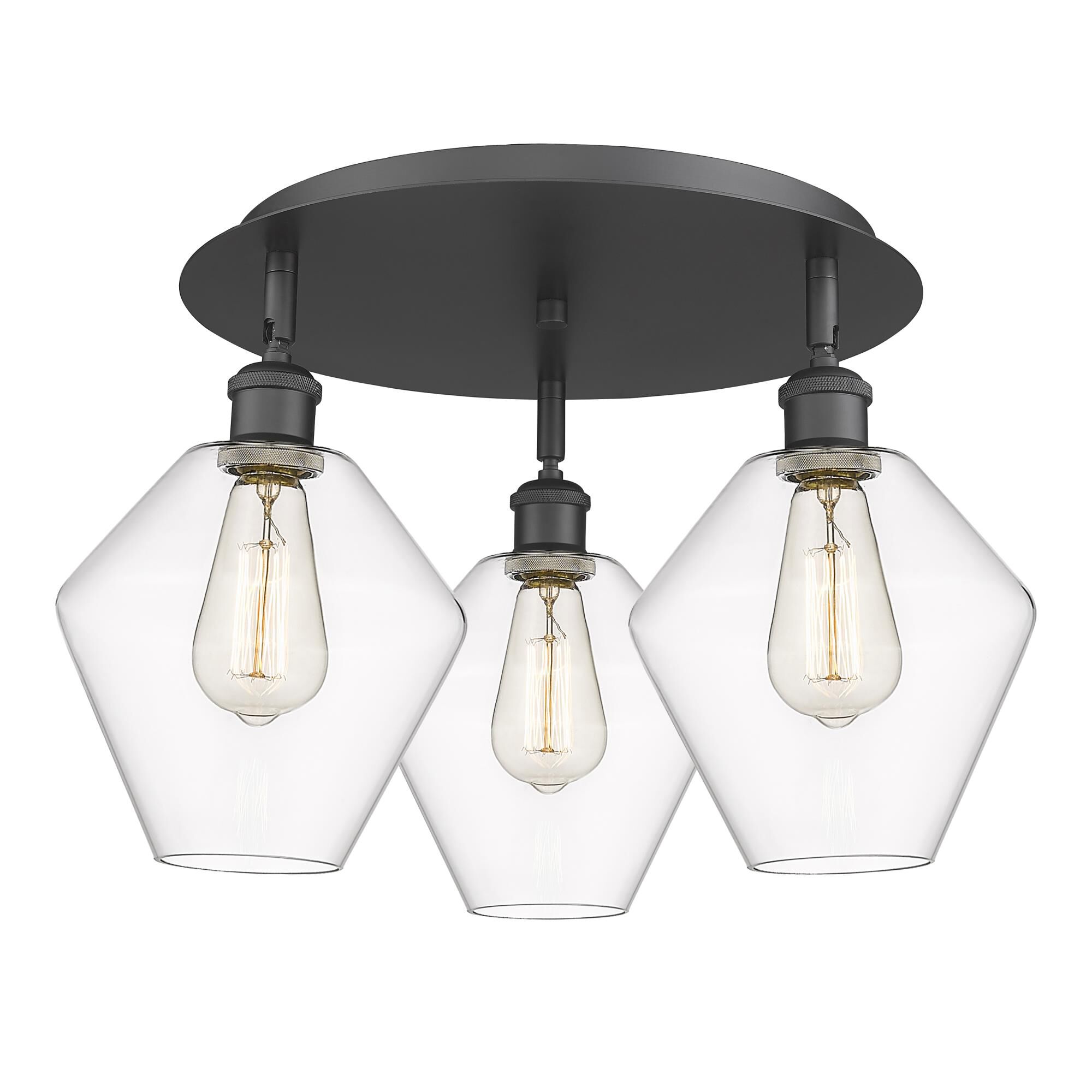 Shown in Matte Black finish and Clear glass