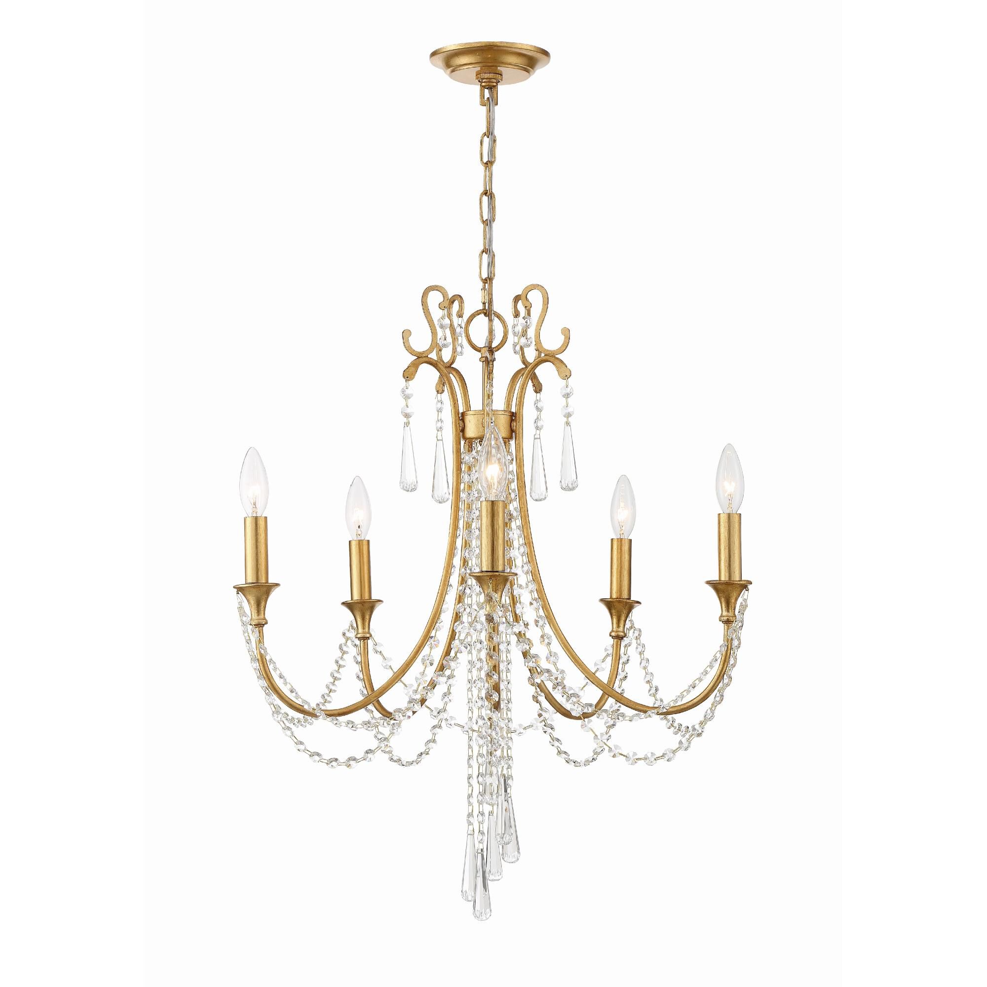 Arcadia 23 Inch 5 Light Chandelier by Crystorama