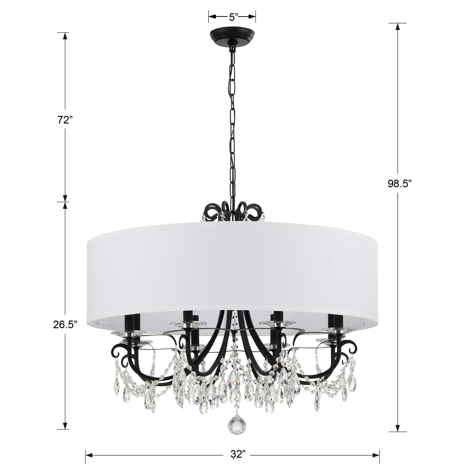 Othello 32 Inch 8 Light Chandelier by Crystorama