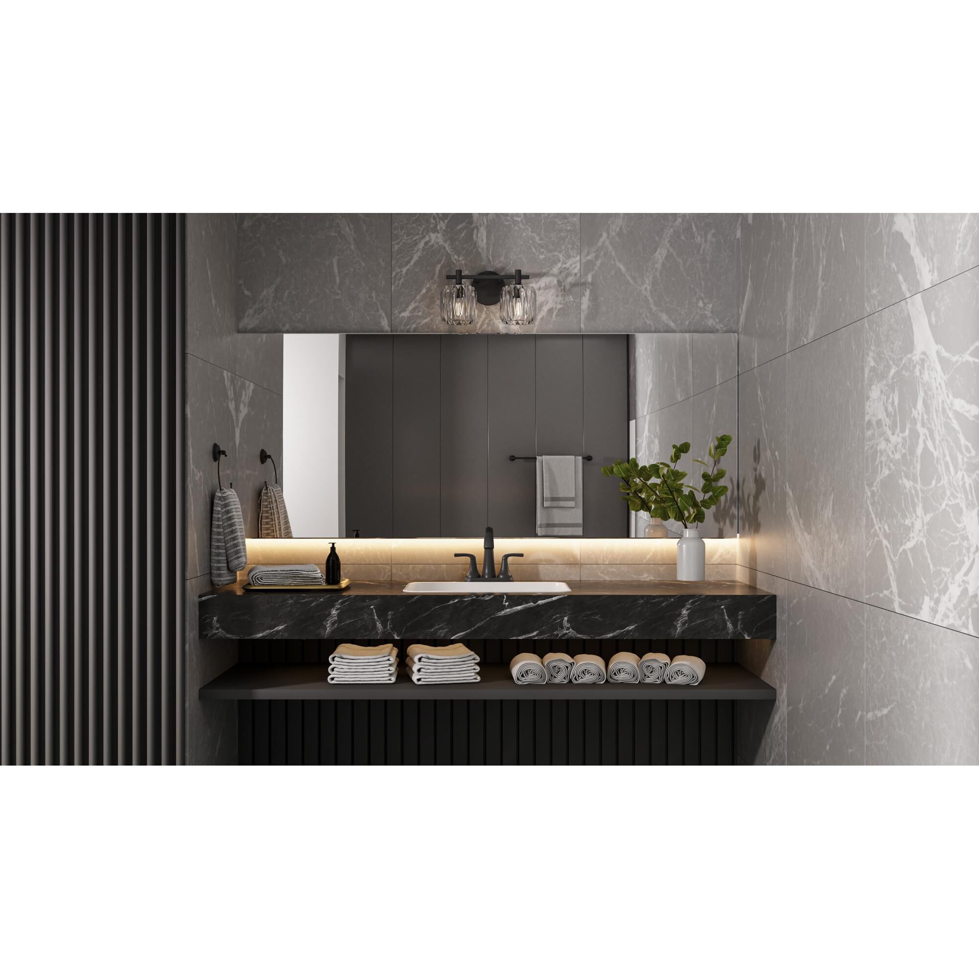 Spade 14 Inch Bath Vanity Light by Quoizel