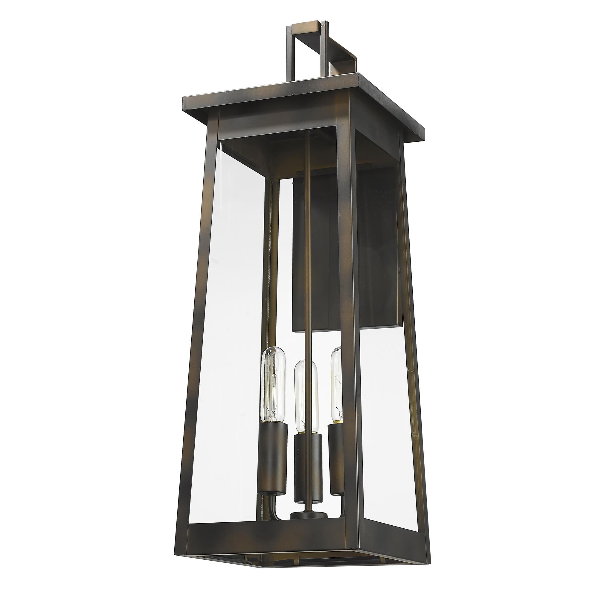 Shown in Oil-Rubbed Bronze finish and Clear glass and Clear Glass Panels shade