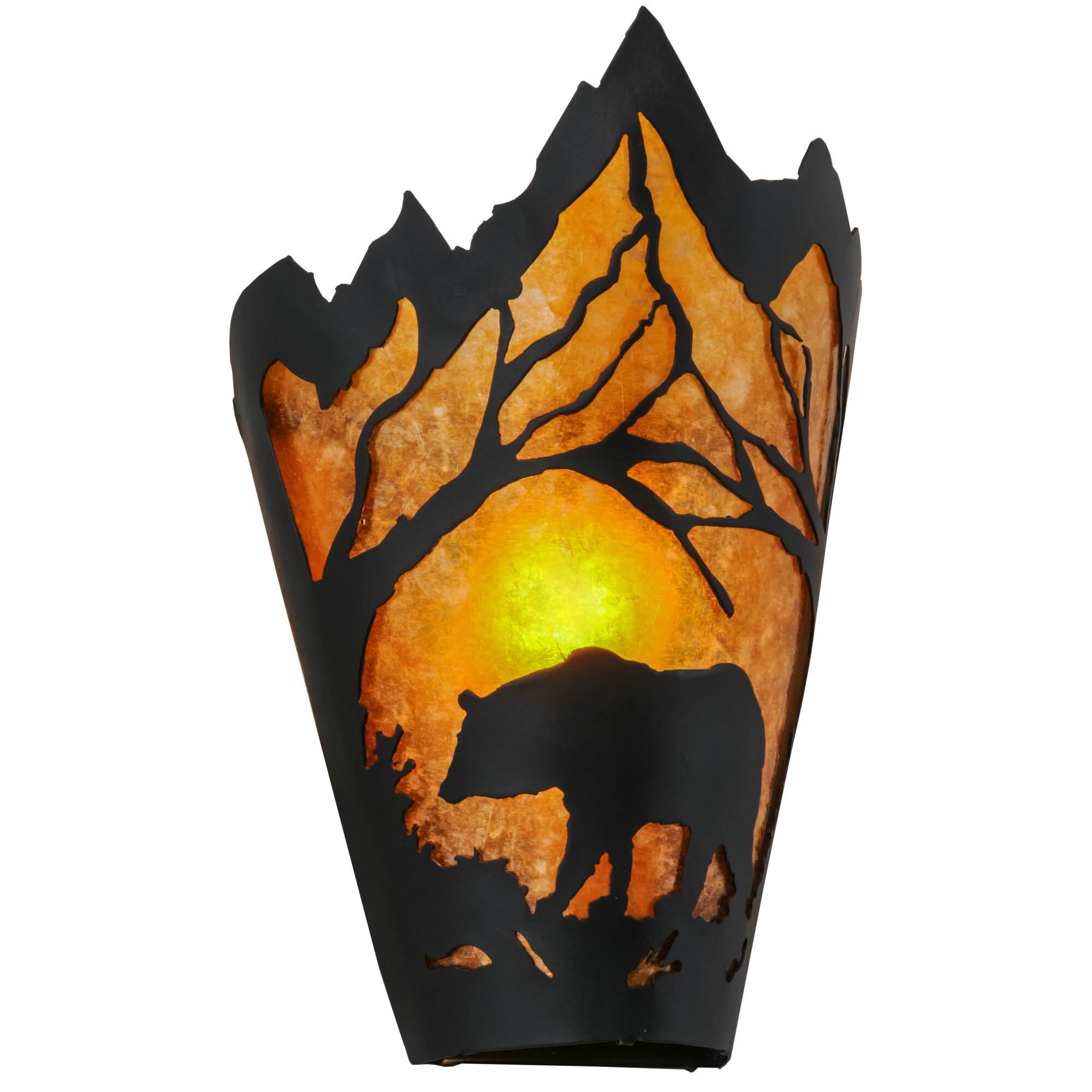 Meyda Lighting Bear At Dawn 12 Inch Tall Outdoor Wall Light