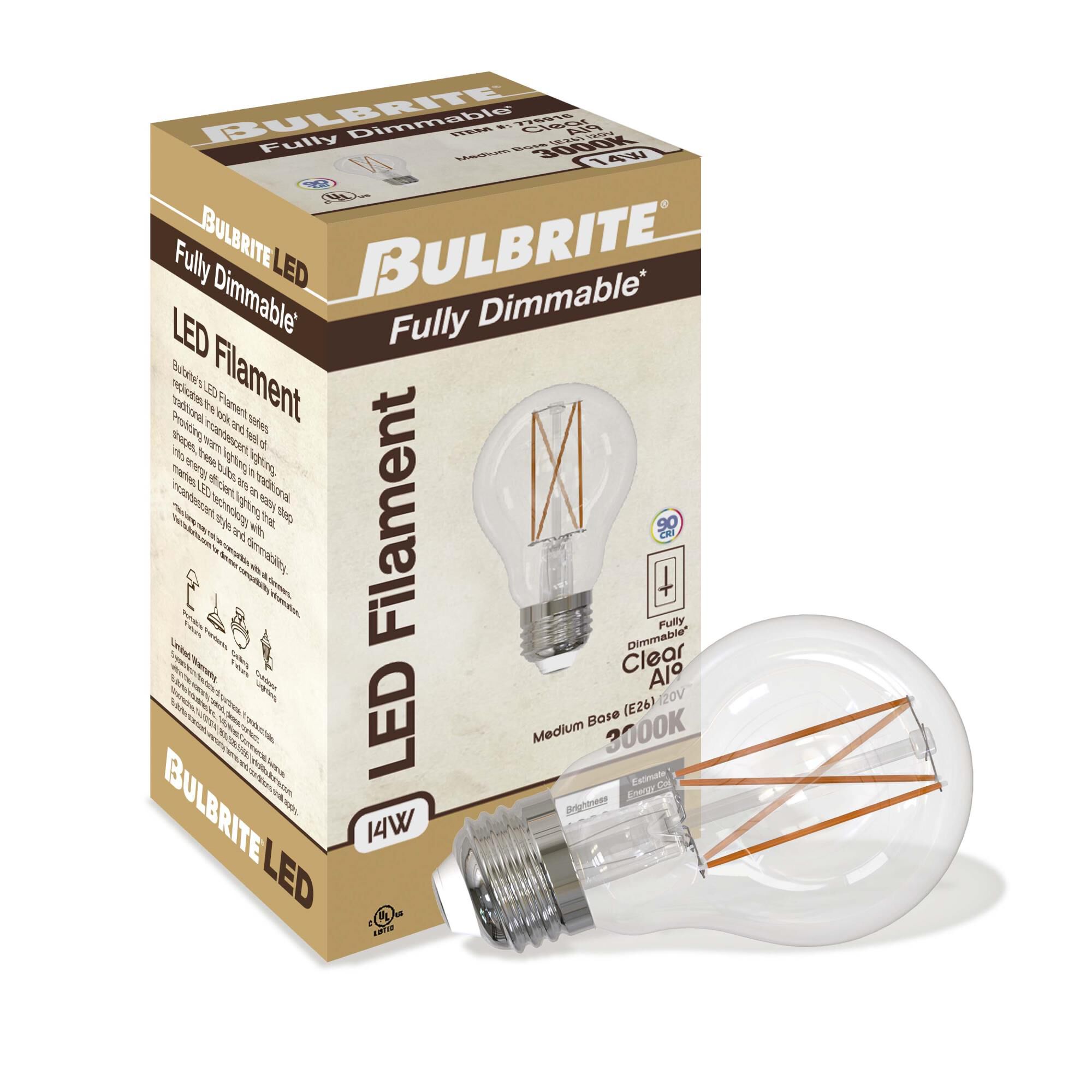 14 Watt 3000K A19 LED Light Bulb by Bulbrite