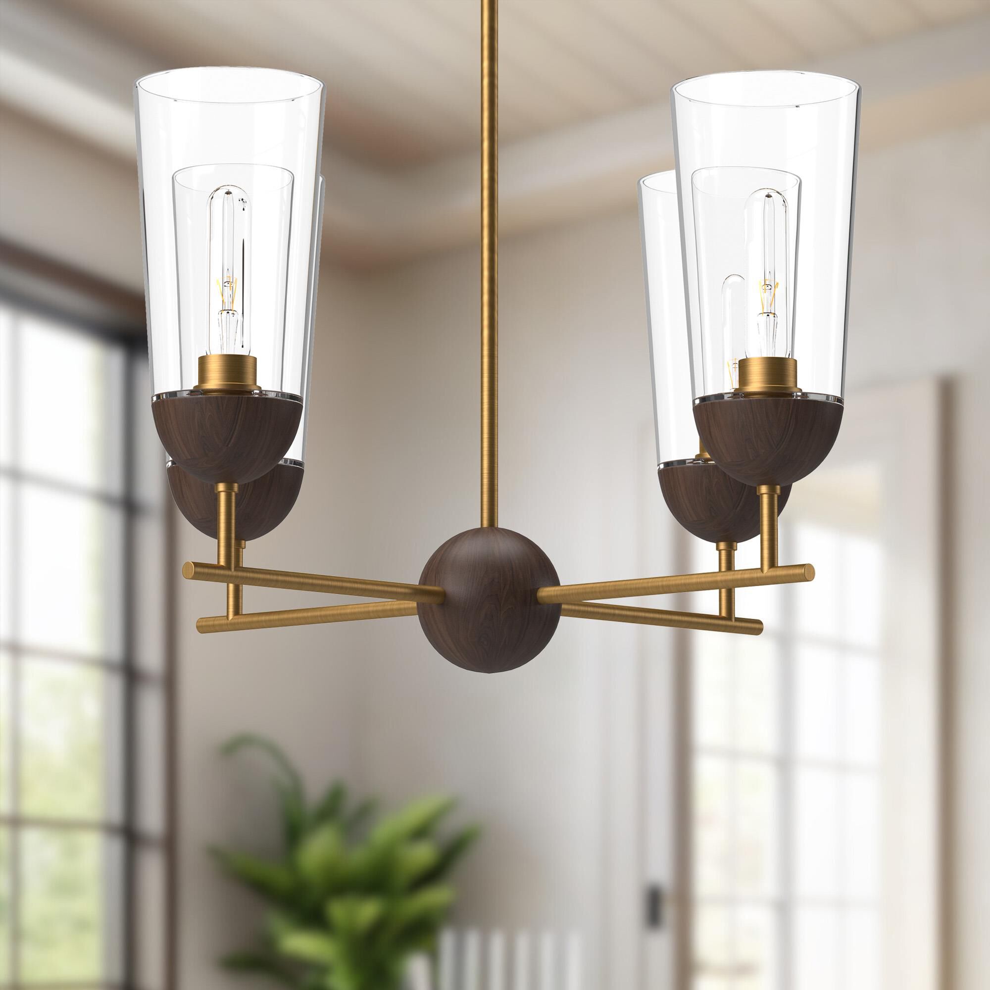 Emil 4 Light Chandelier by Alora Mood