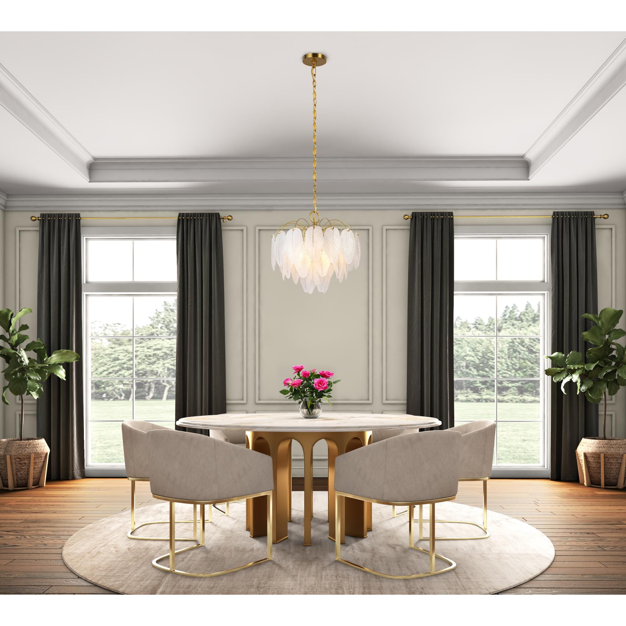 Shown in Brushed Brass finish