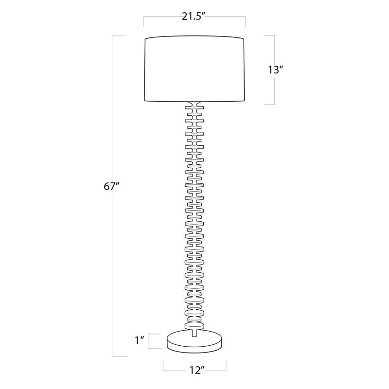 Fishbone 67 Inch Floor Lamp by Regina Andrew