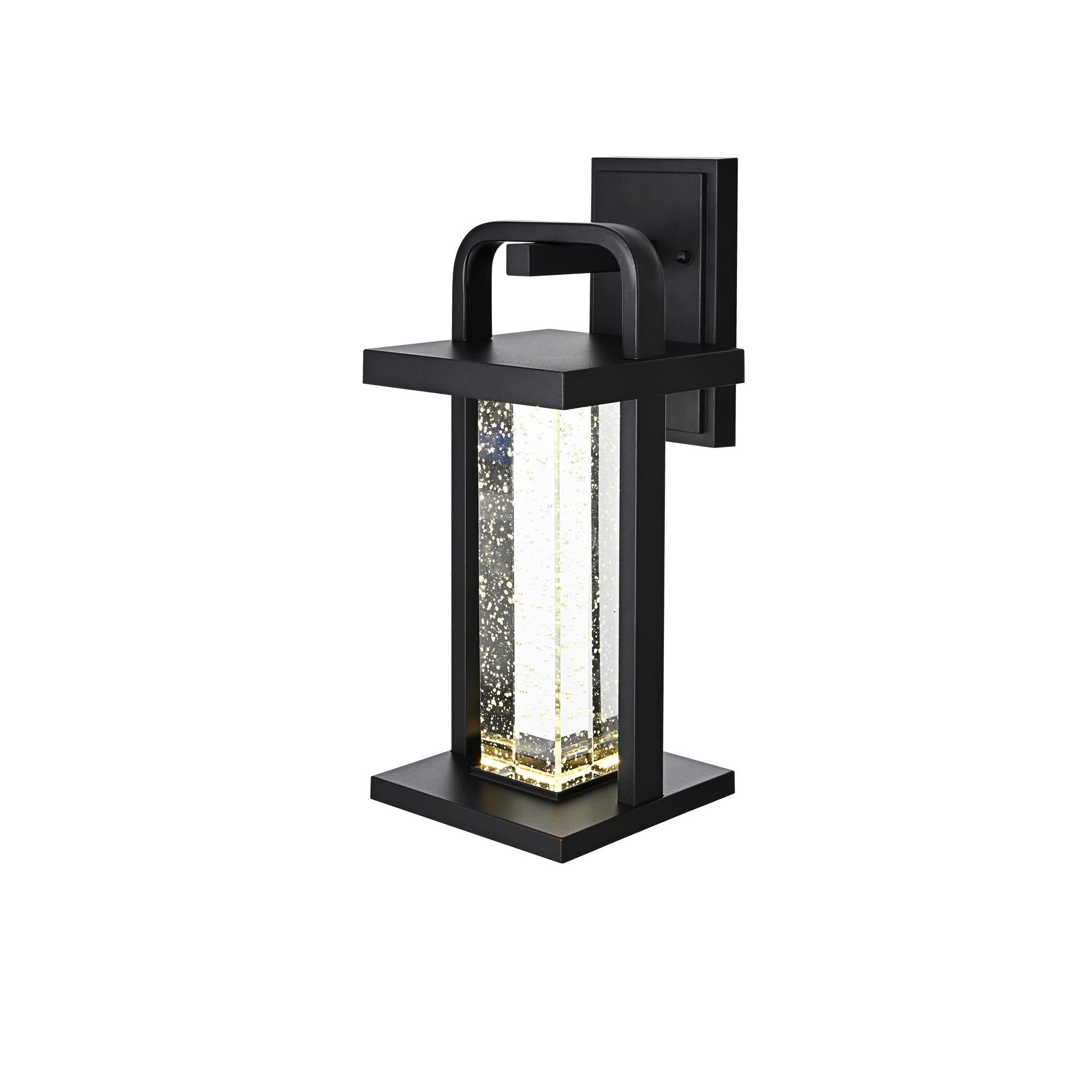 Shown in Black finish and Clear glass