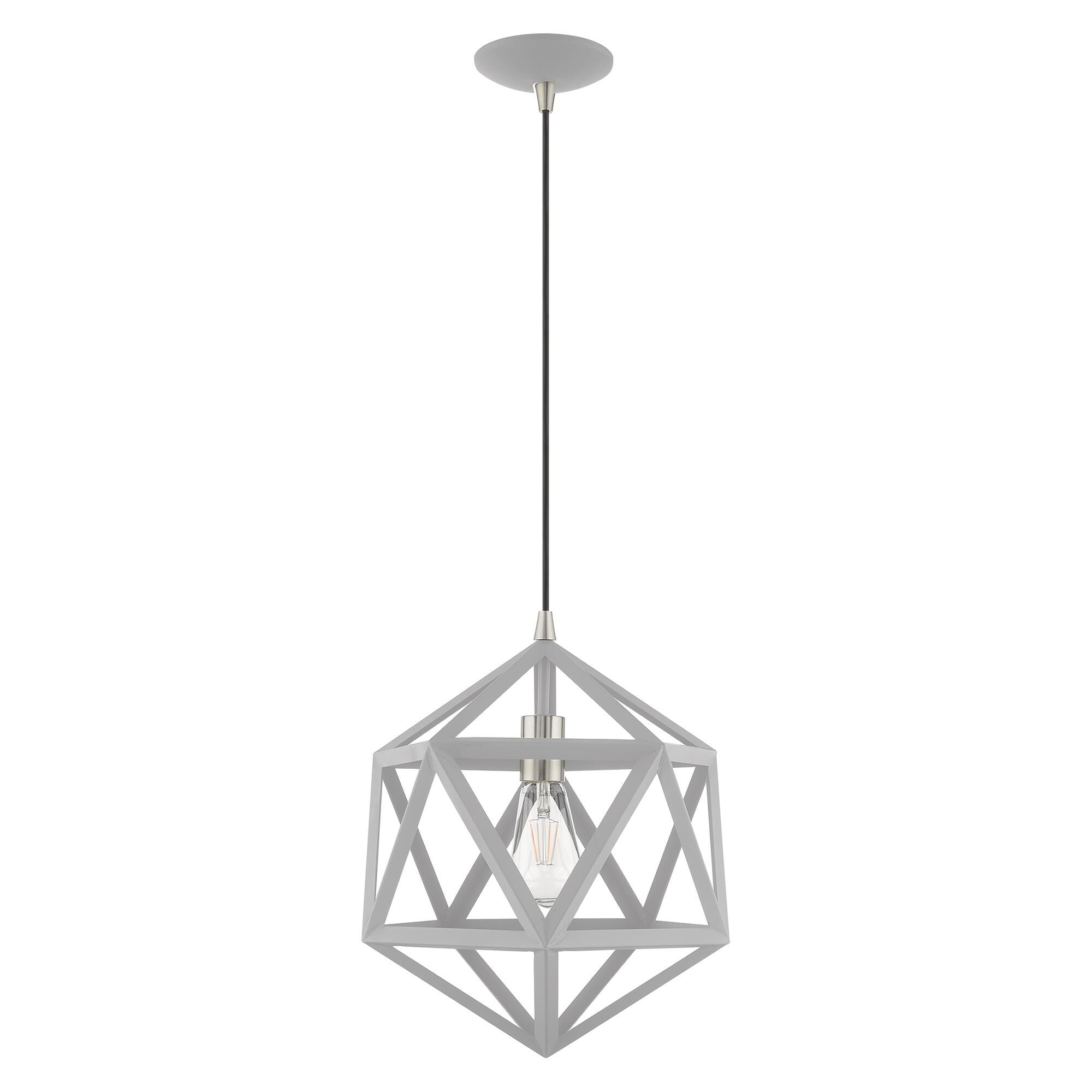 Shown in Nordic Gray finish and Nordic Gray Geometric Metal shade