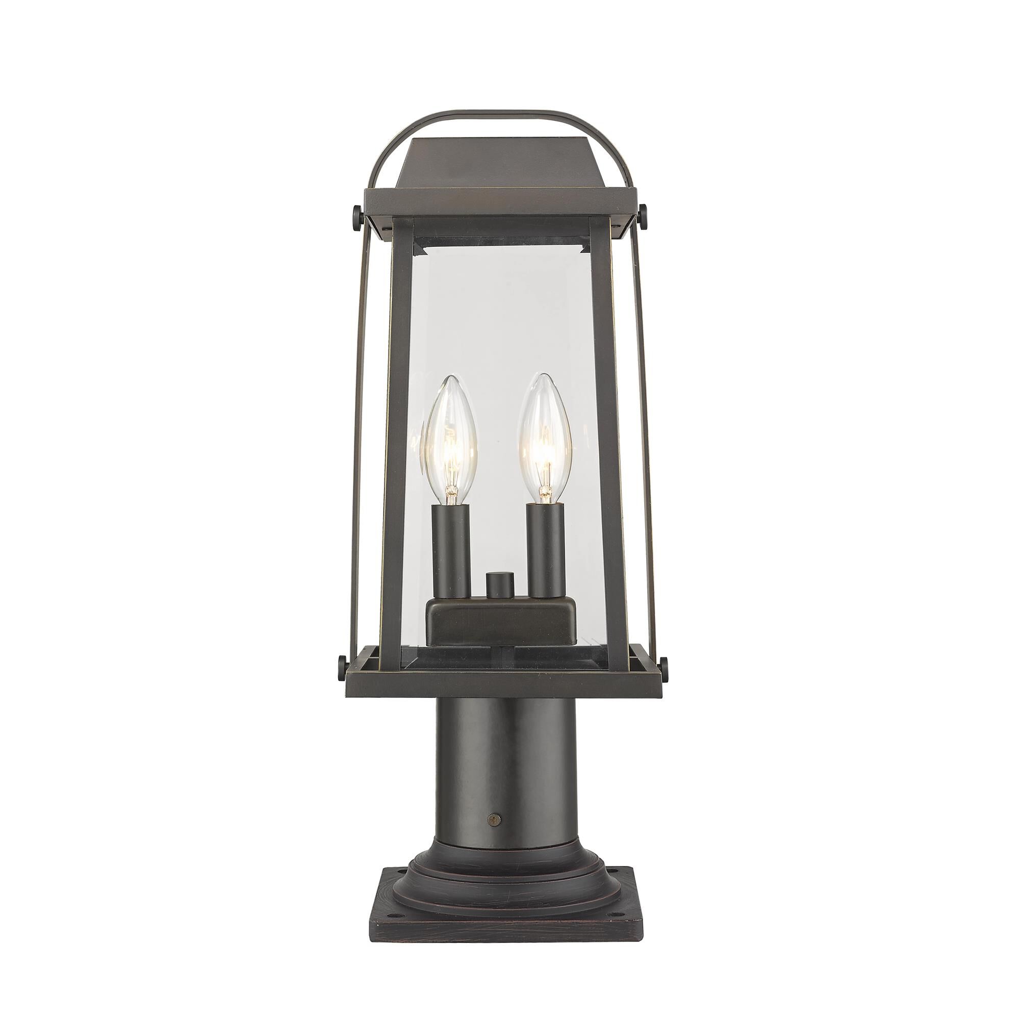 Millworks 18 Inch Tall 2 Light Outdoor Pier Lamp by Z-Lite
