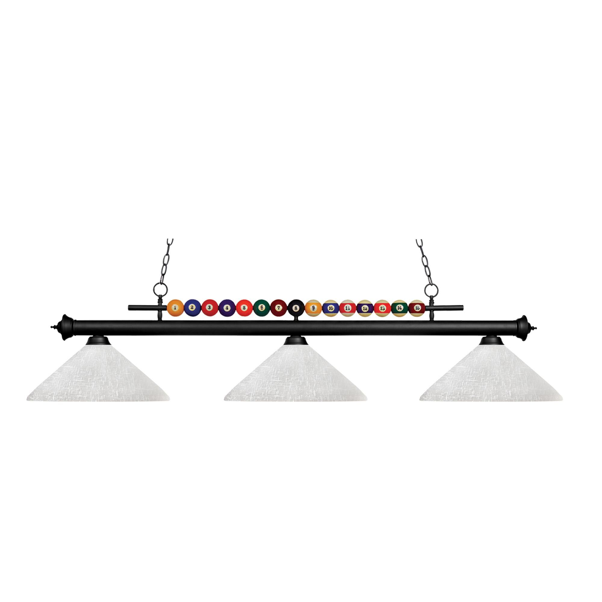 Shown in Matte Black finish and Glass shade