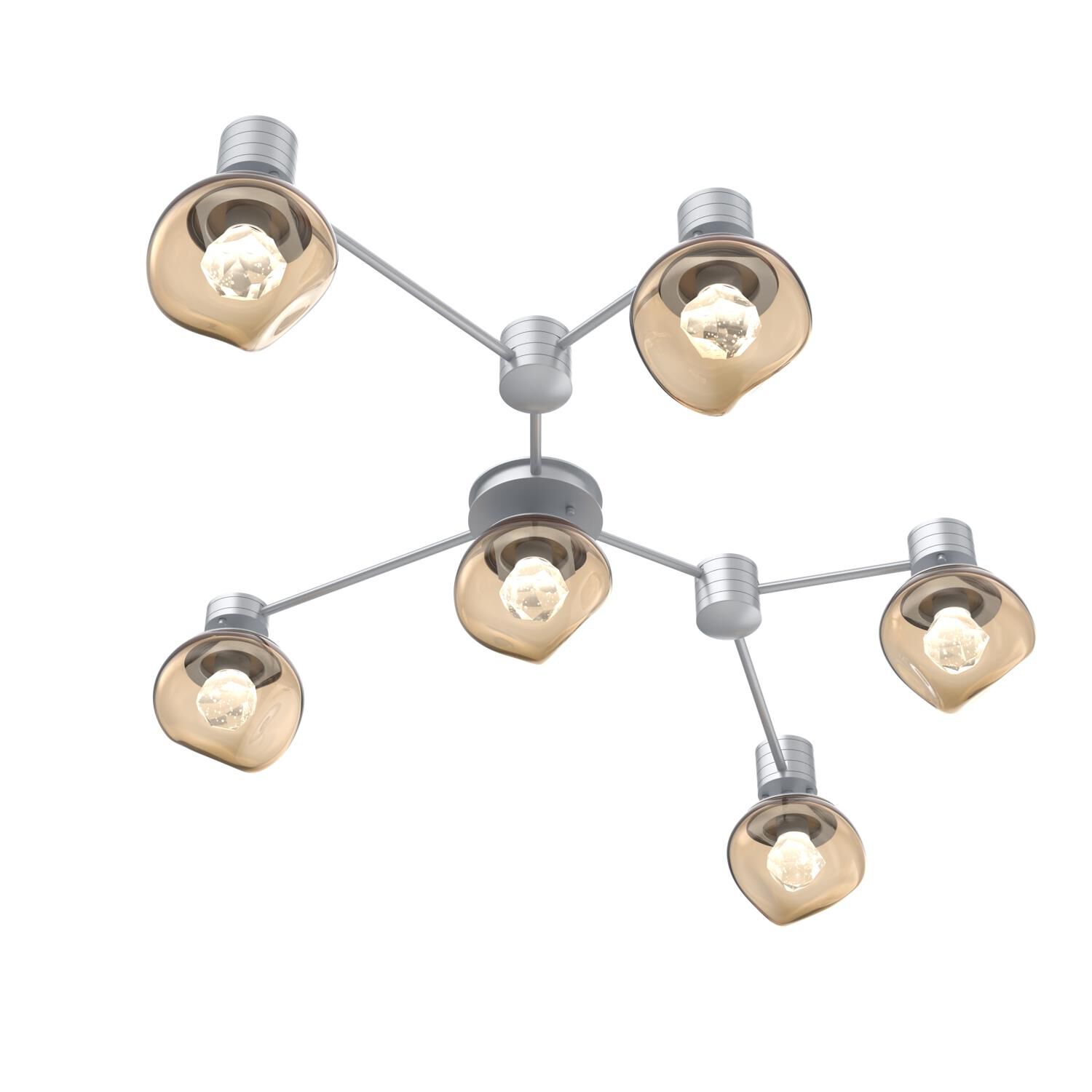 Levi Wilson Luna 37 Inch Semi Flush Mount by Hammerton Studio