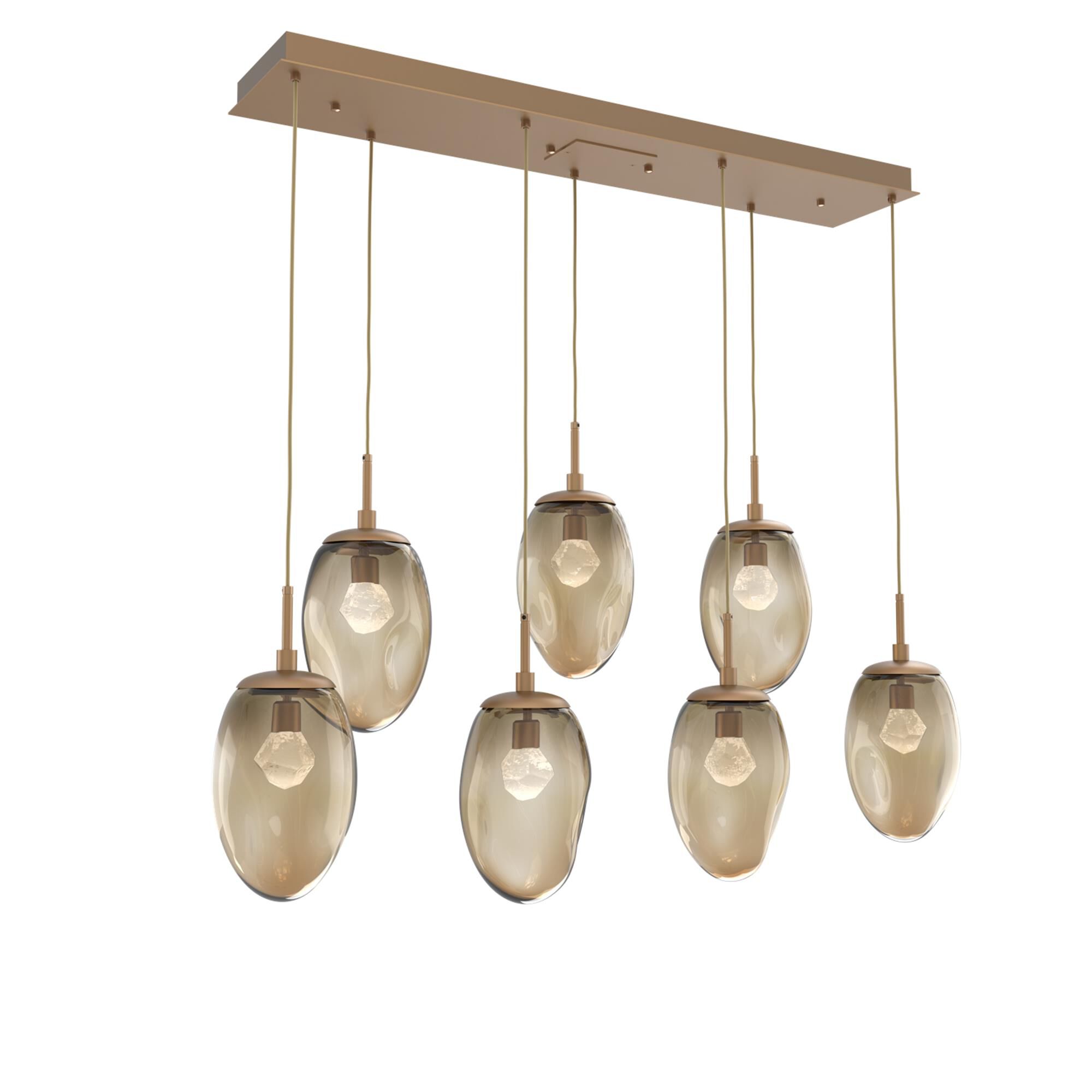 Shown in Novel Brass finish and Zircon Inner And Bronze Outer glass