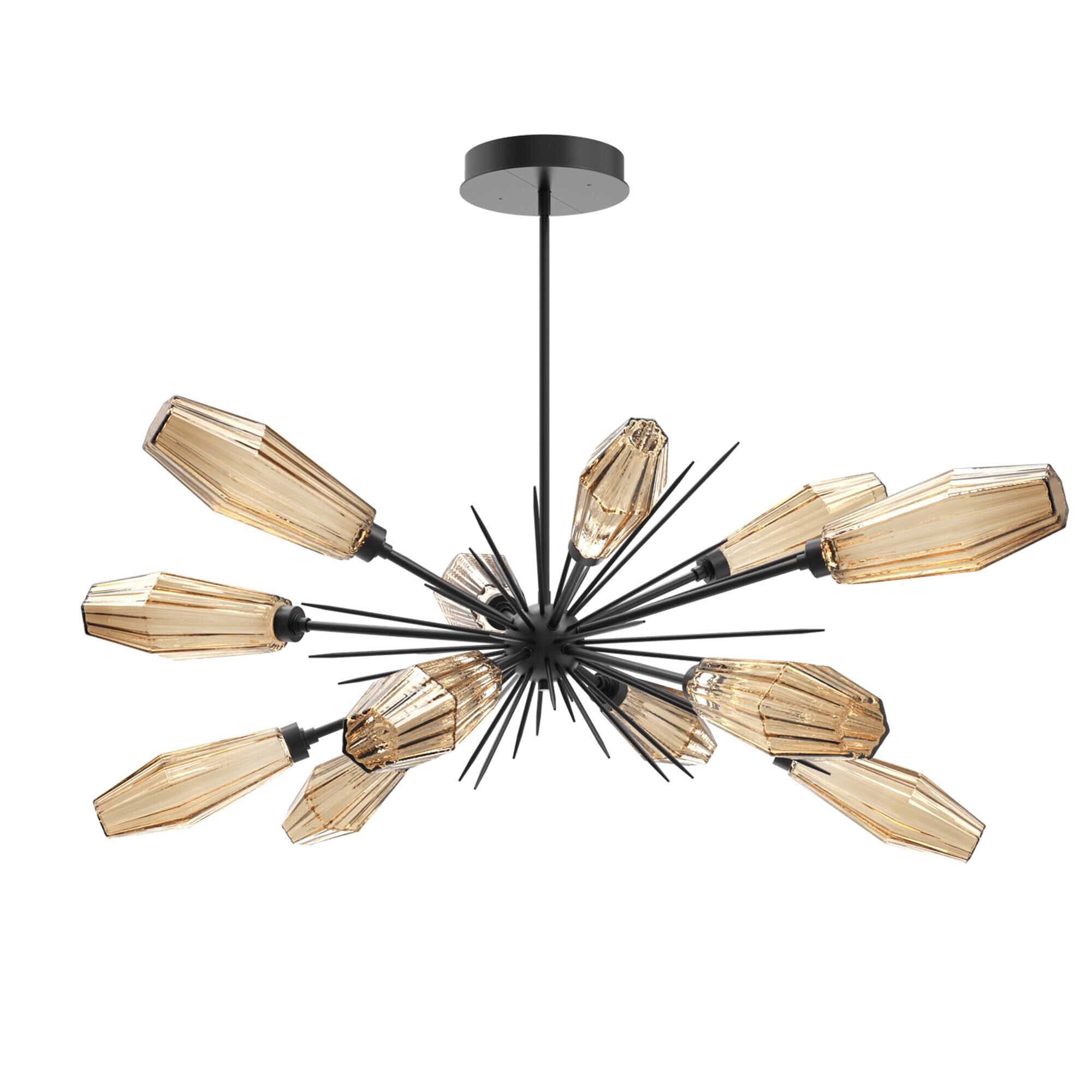 Shown in Matte Black finish and Optic Rib Bronze glass