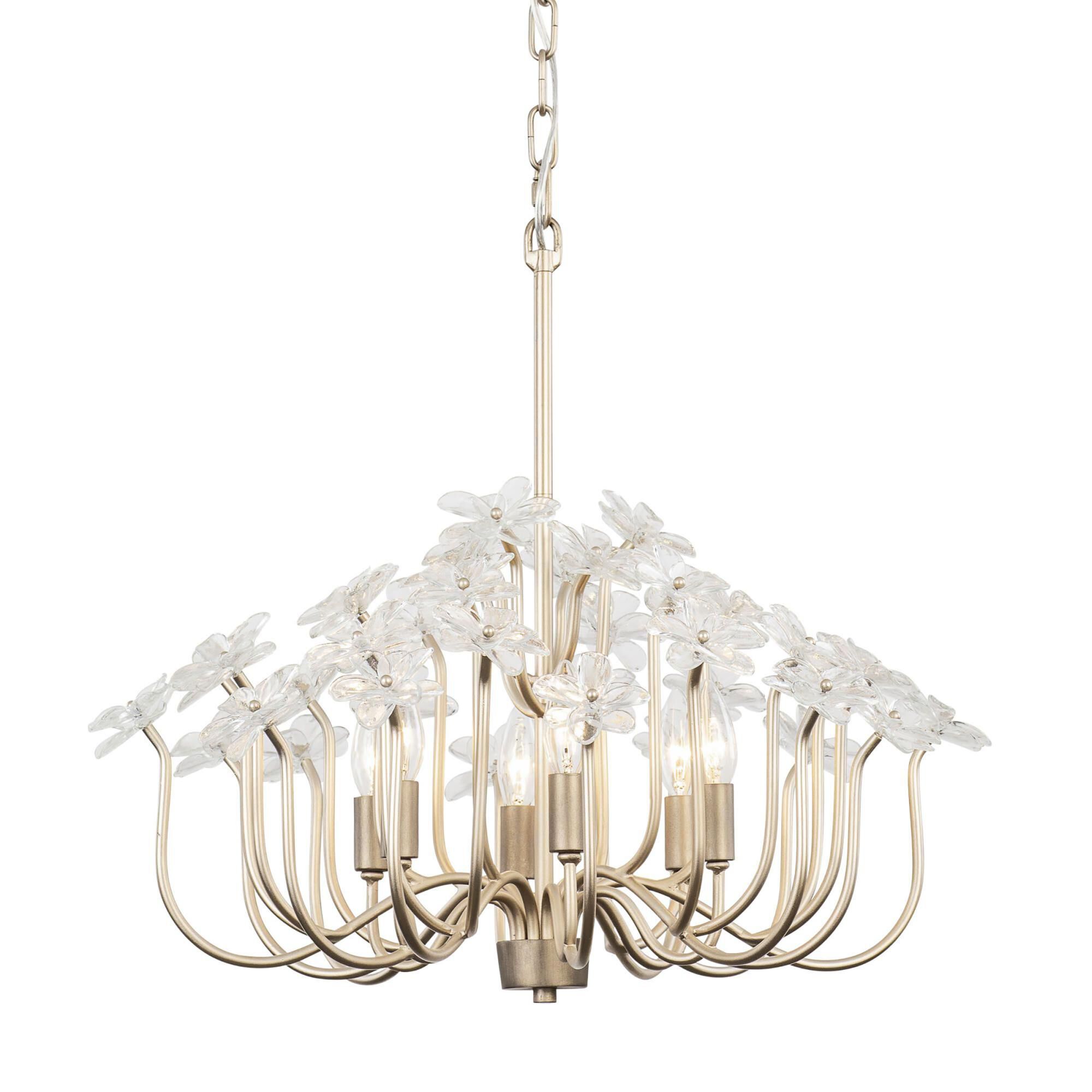 Wildflower 26 Inch 6 Light Chandelier by Varaluz