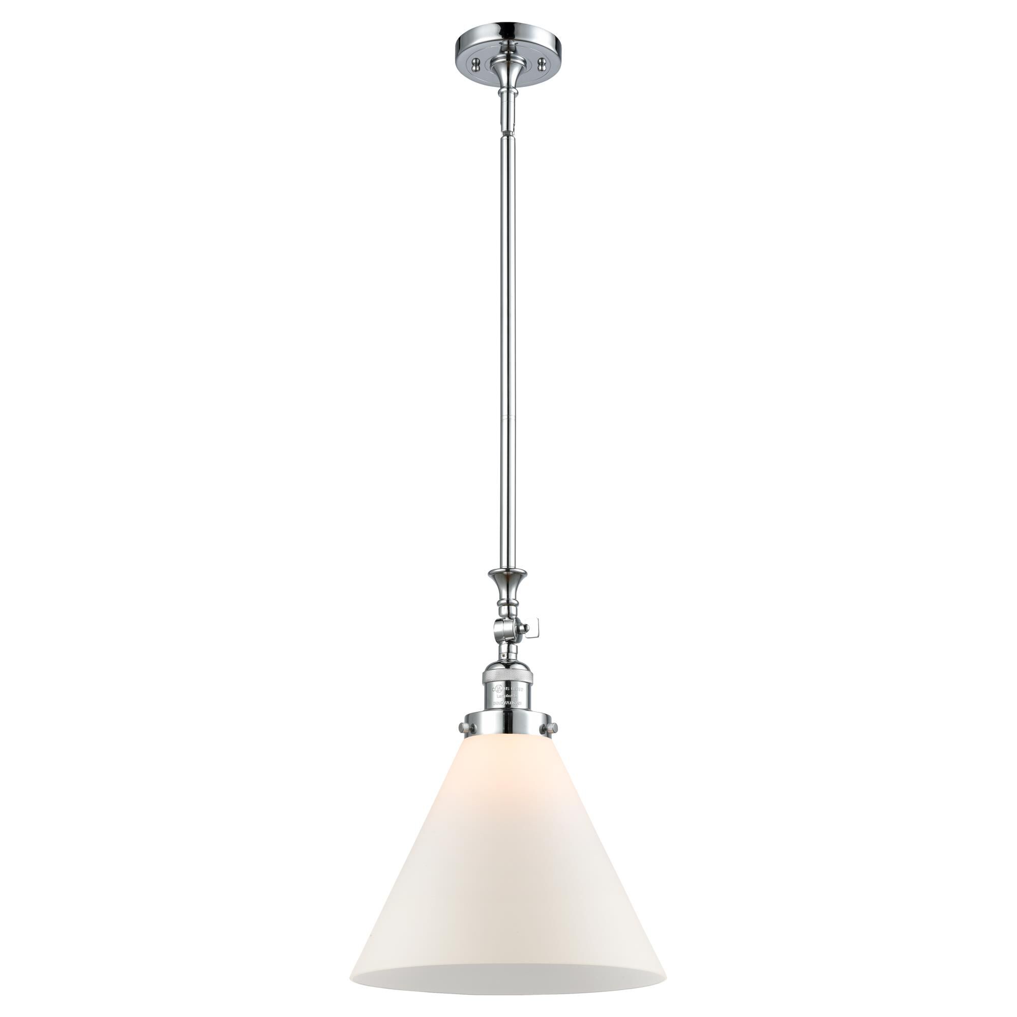 Shown in Polished Chrome finish and Frosted glass