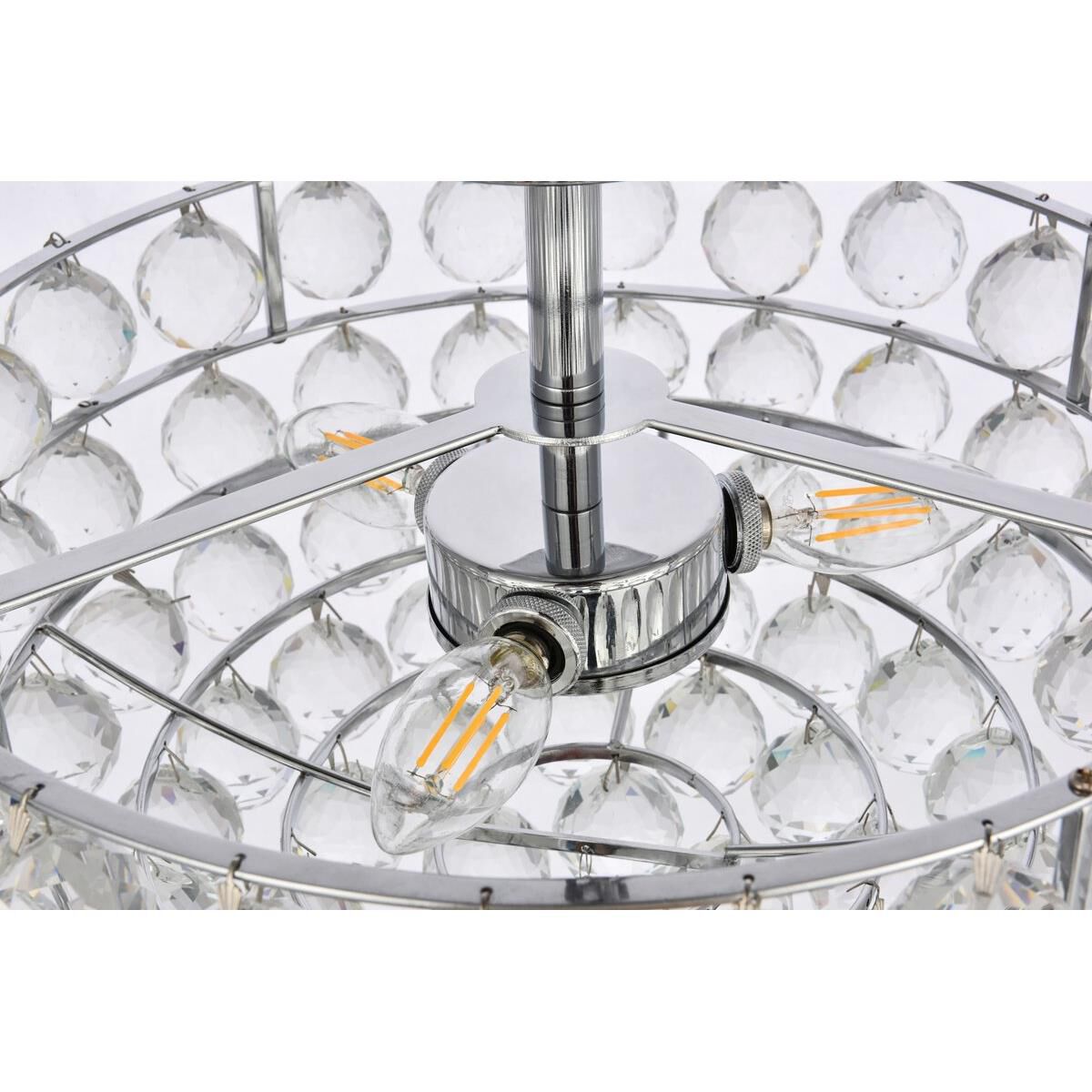 Savannah 16 Inch 3 Light Flush Mount by Elegant Lighting