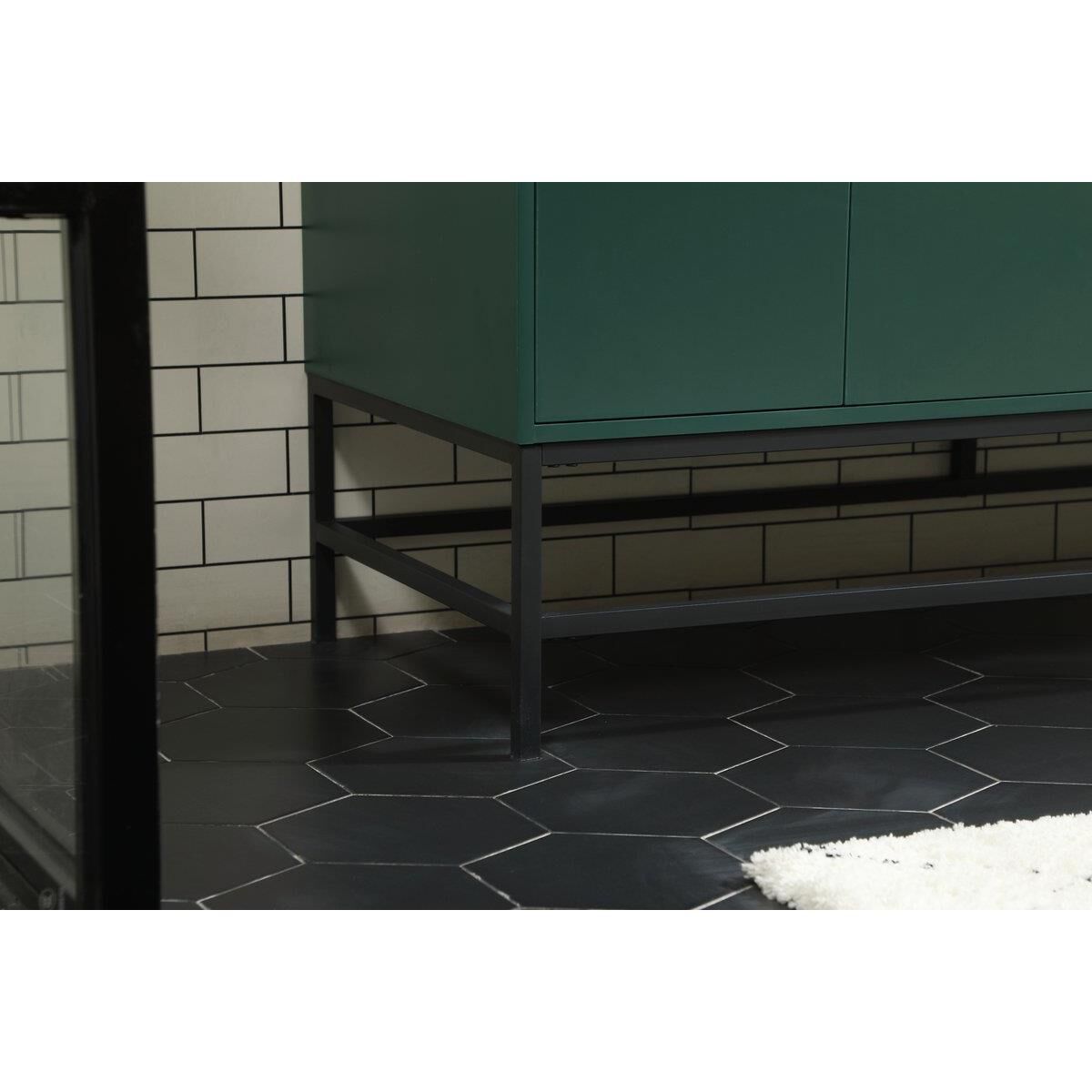 Shown in Green finish and Without Backsplash accent