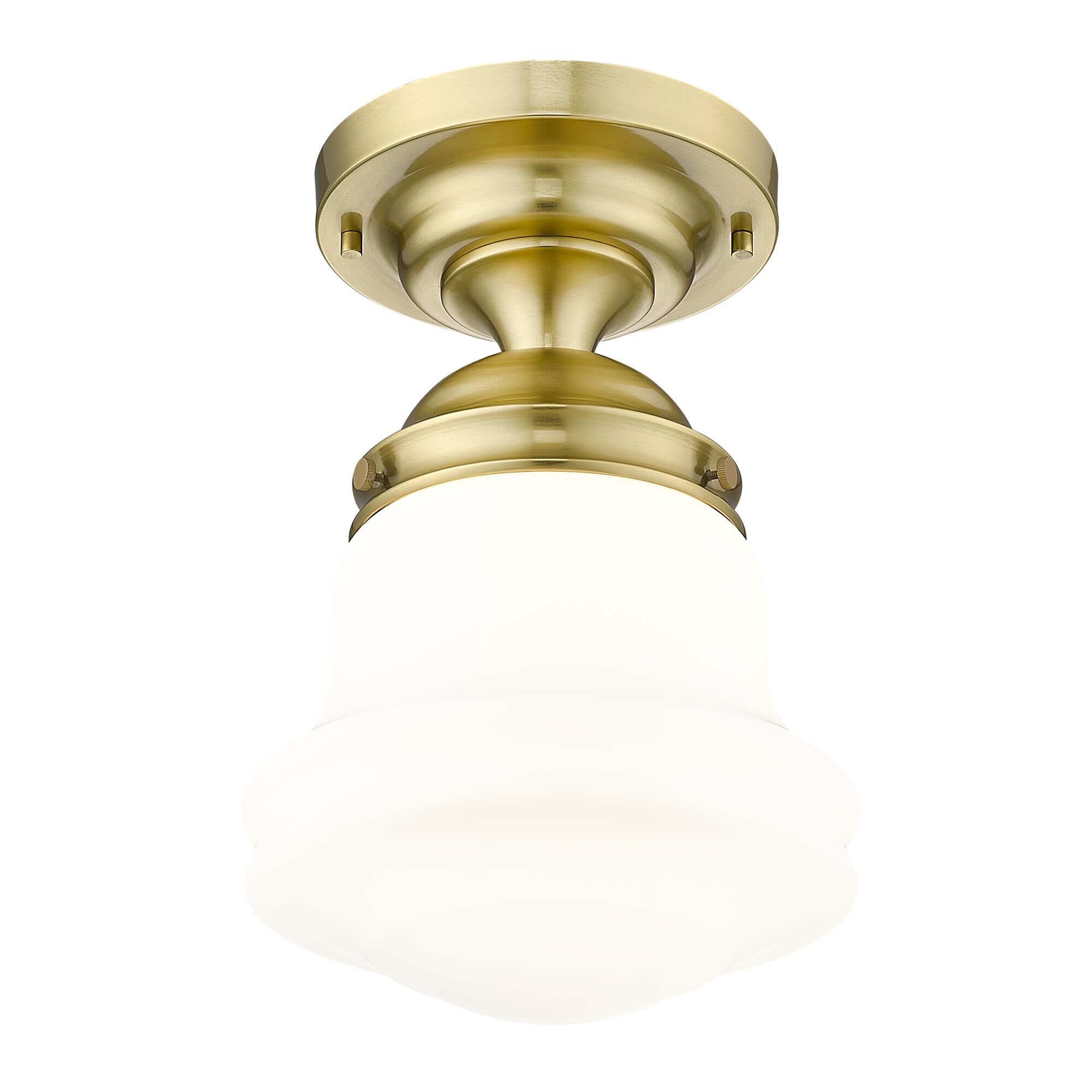Shown in Luxe Gold finish and Matte Opal glass and Matte Opal shade