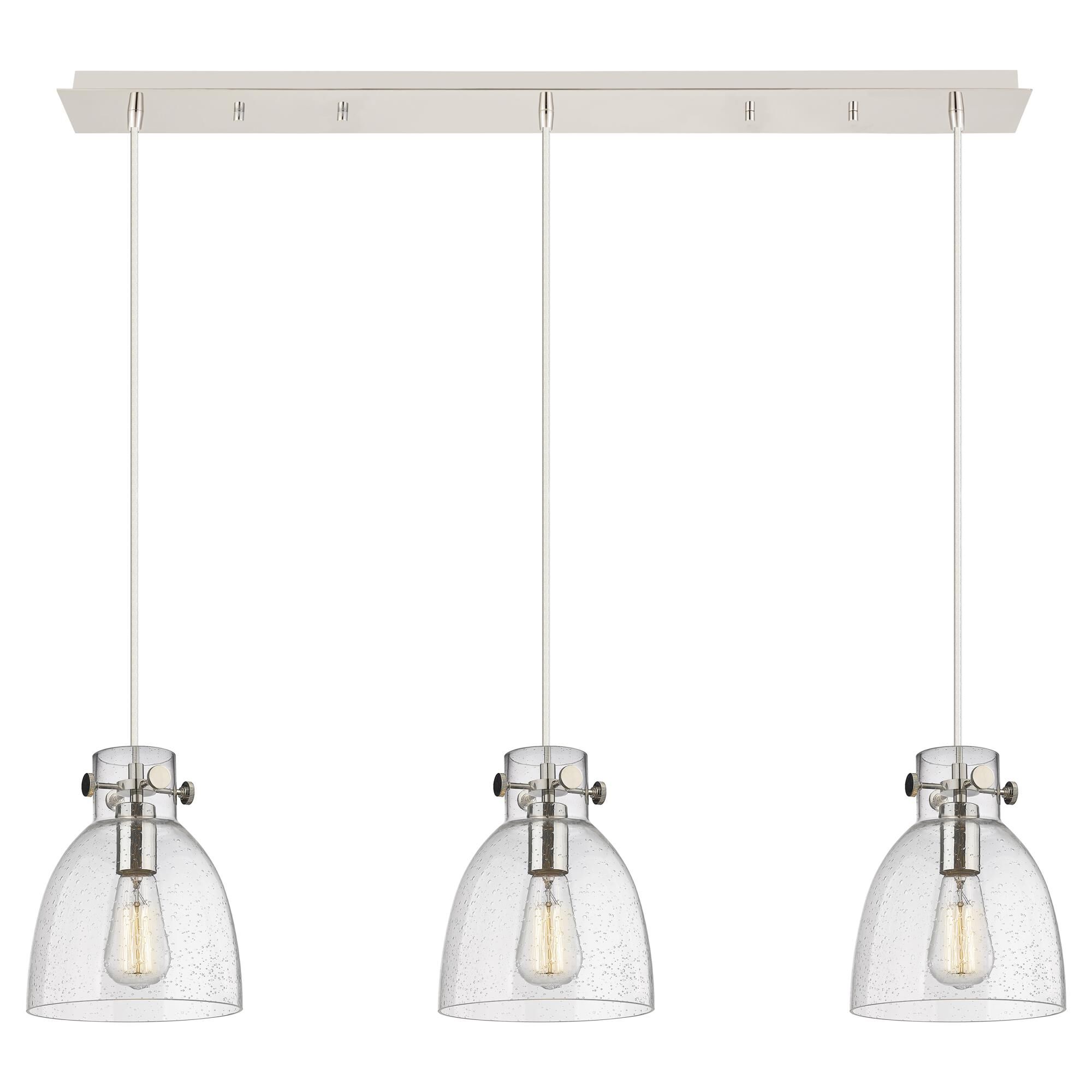 Bruno Marashlian Newton Bell 39 Inch 3 Light Linear Suspension Light by Innovations Lighting