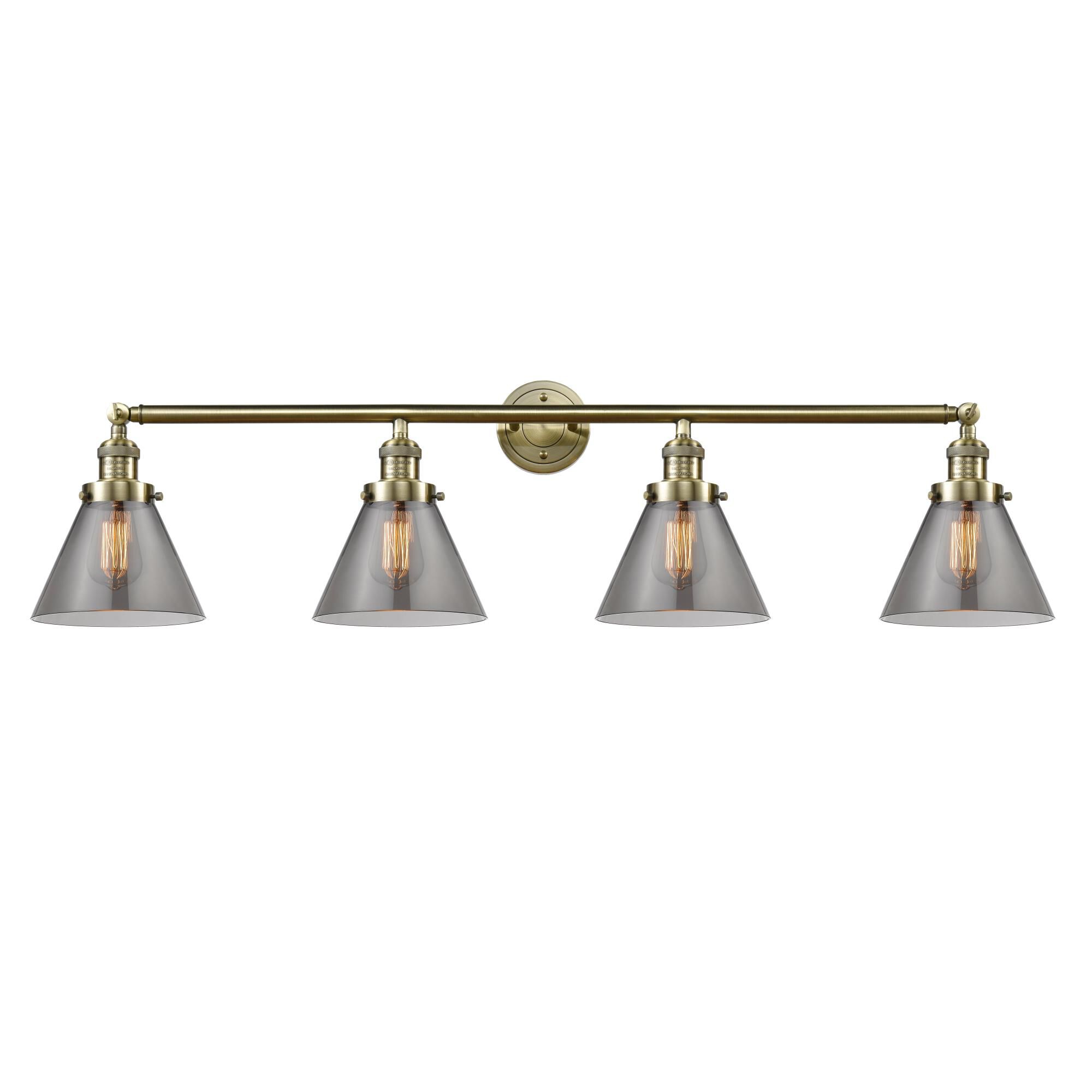 Bruno Marashlian Large Cone 43 Inch 4 Light Bath Vanity Light by Innovations Lighting