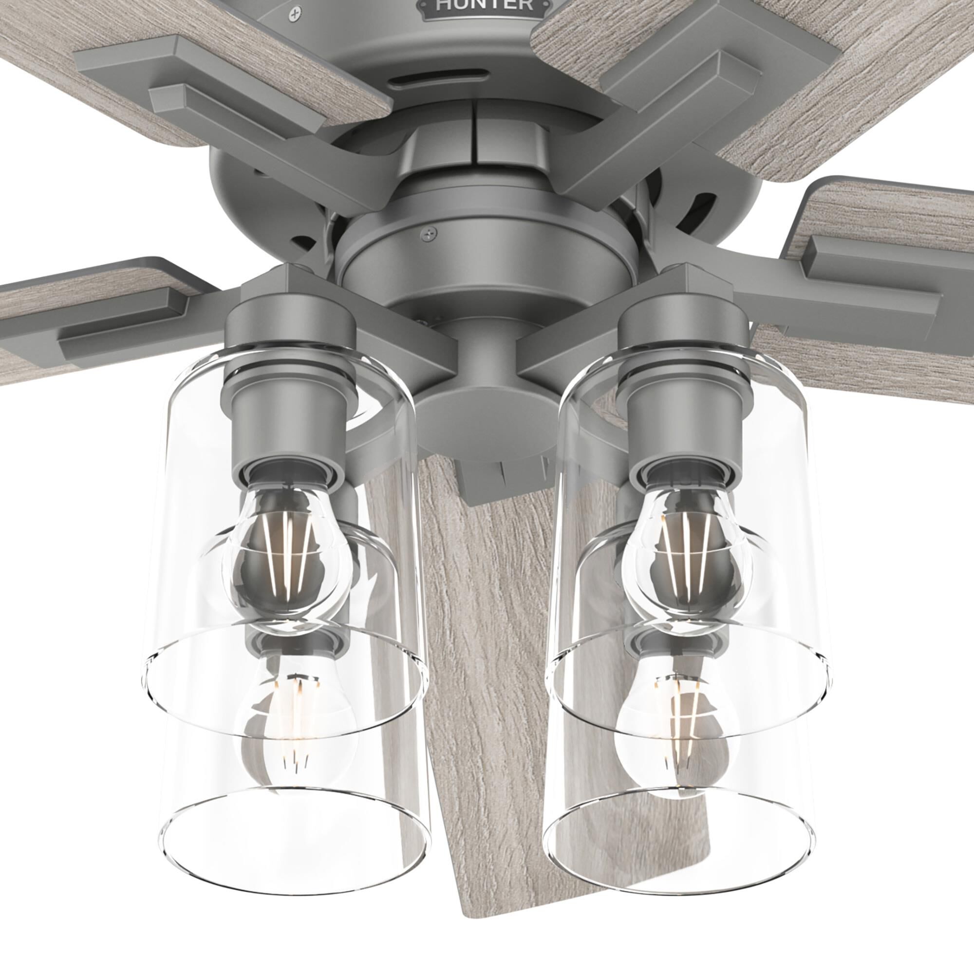 Techne 52 Inch Ceiling Fan with Light Kit by Hunter Fan