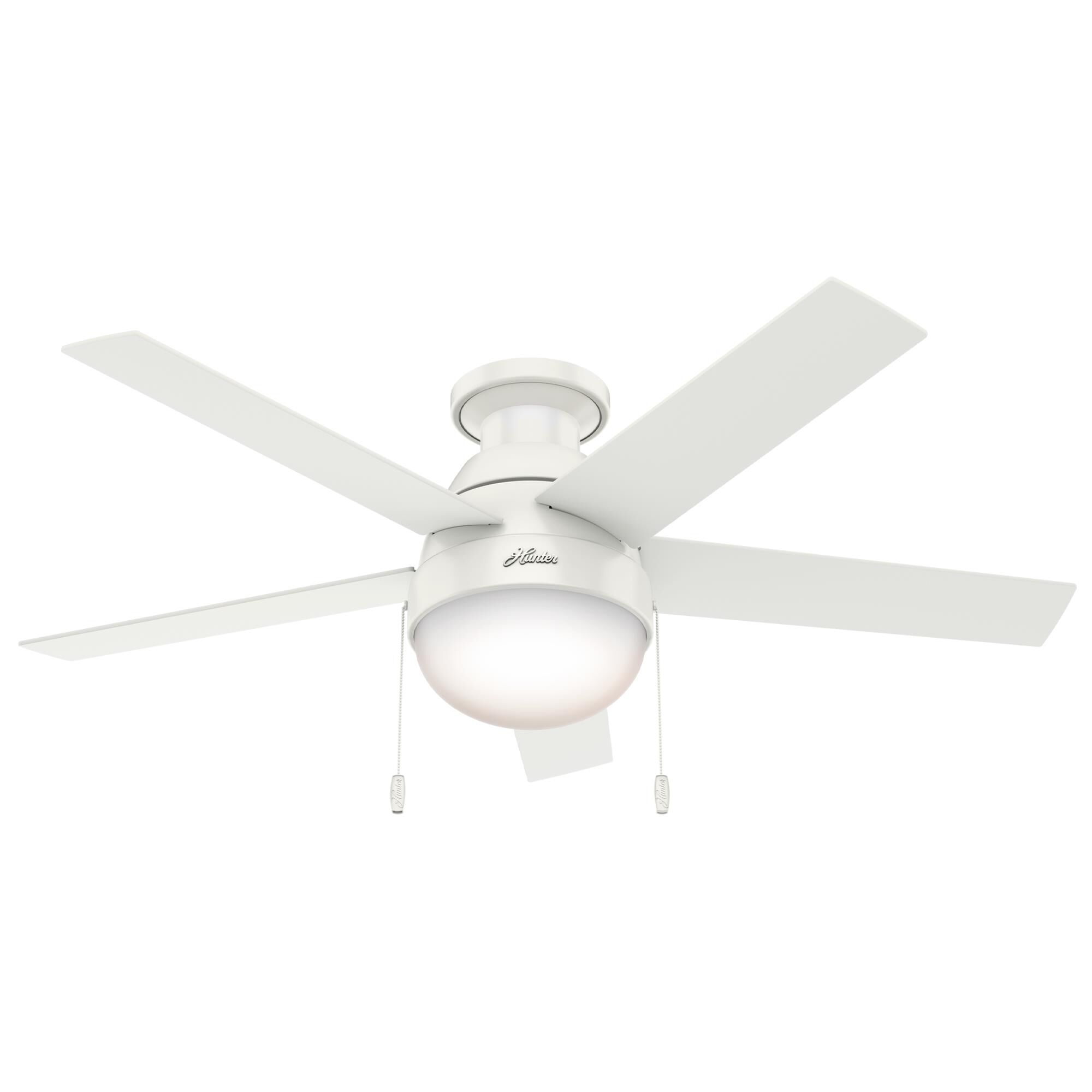 Shown in Fresh White finish and Cased White glass