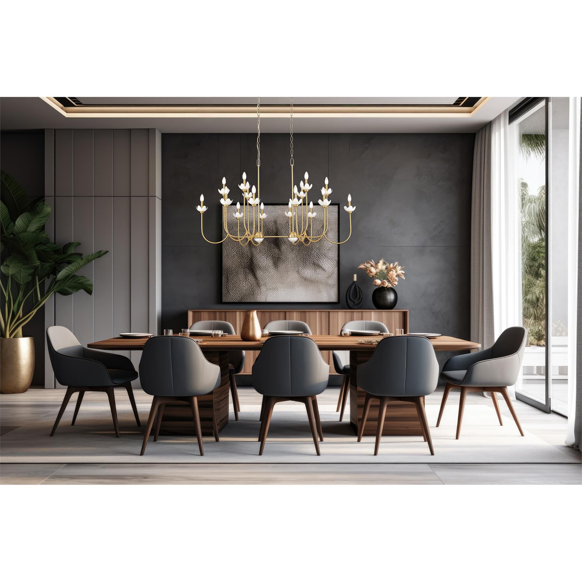 Shown in Modern Gold finish and Clear Ribbed glass and Clear Ribbed shade