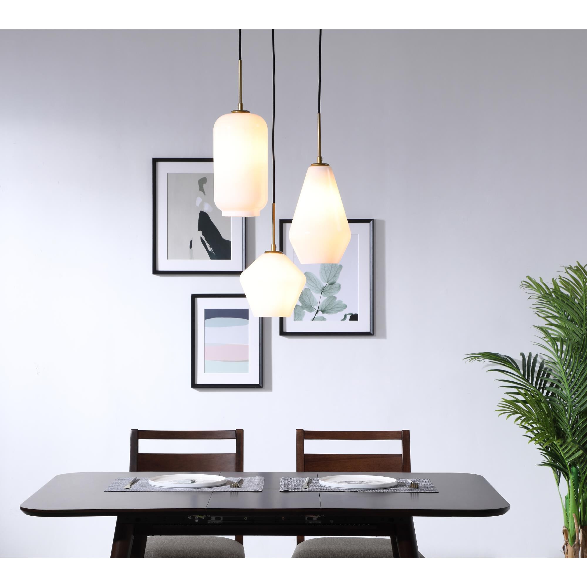 Gene 17 Inch Multi Light Pendant by Elegant Lighting