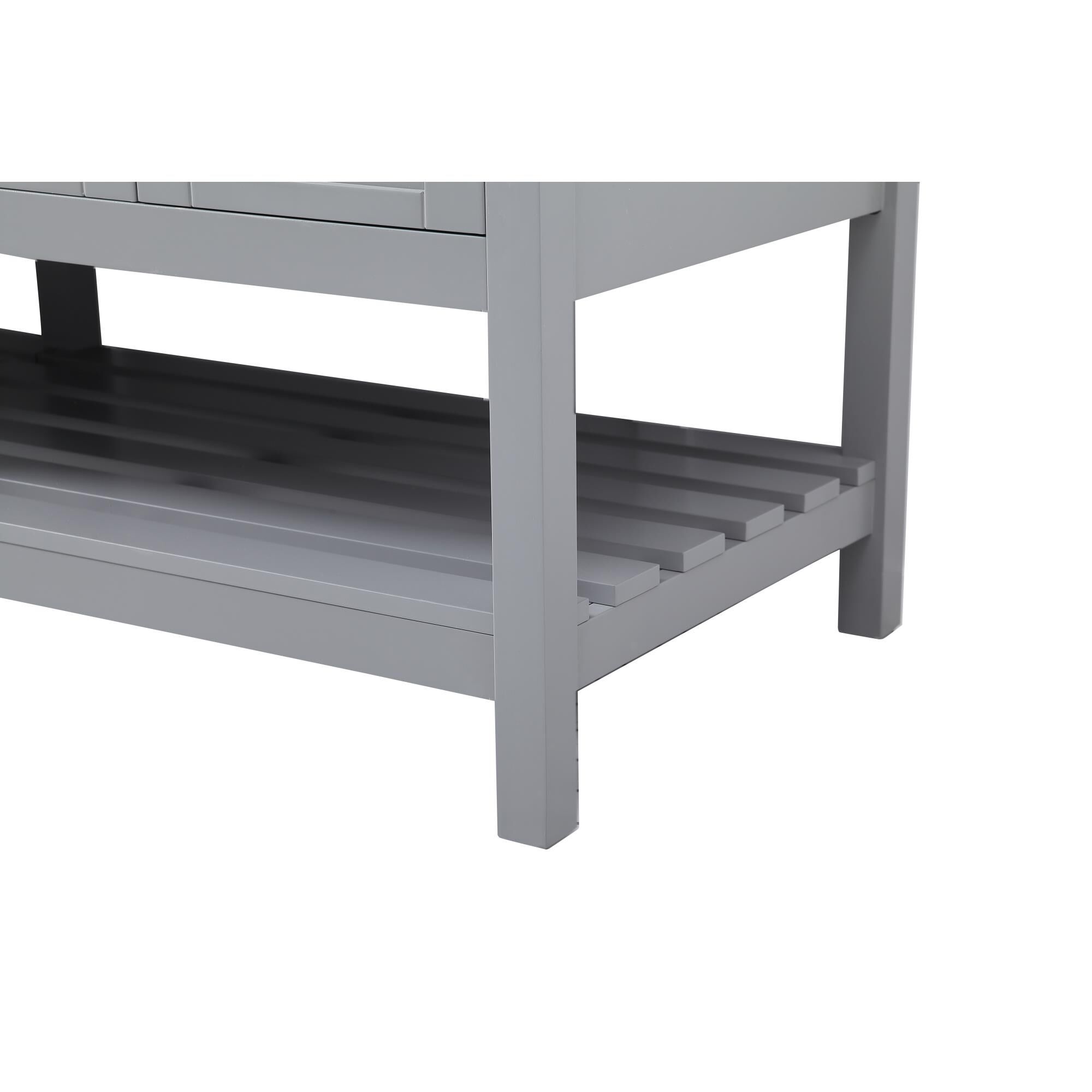 Shown in Gray And Brushed Nickel With Carrara White Marble finish